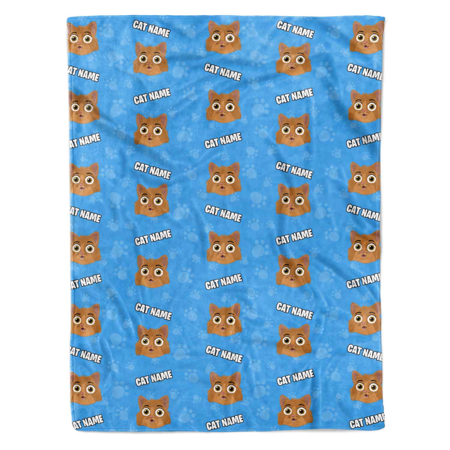 Your Cat Cartoon Personalised Blanket