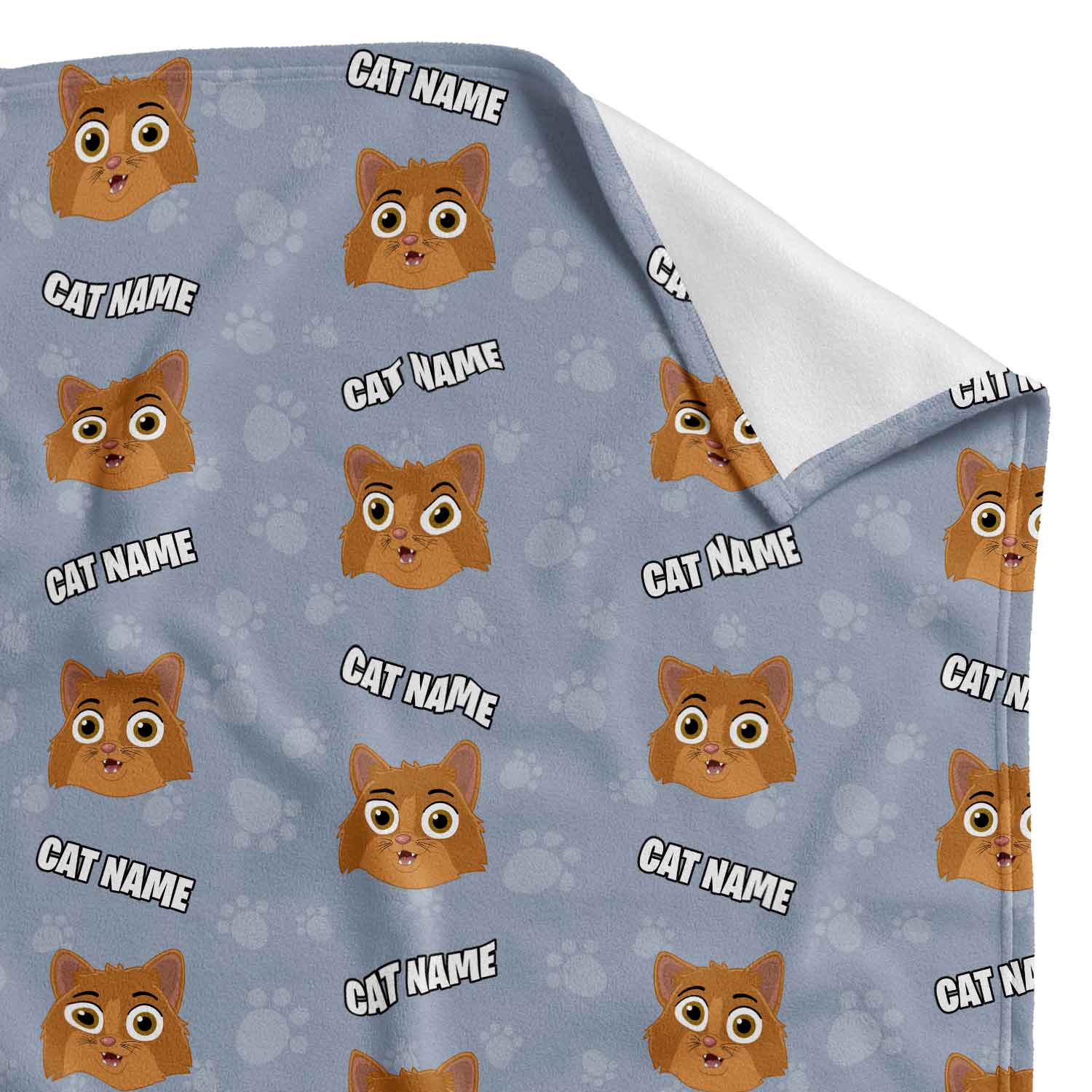 Your Cat Cartoon Personalised Blanket