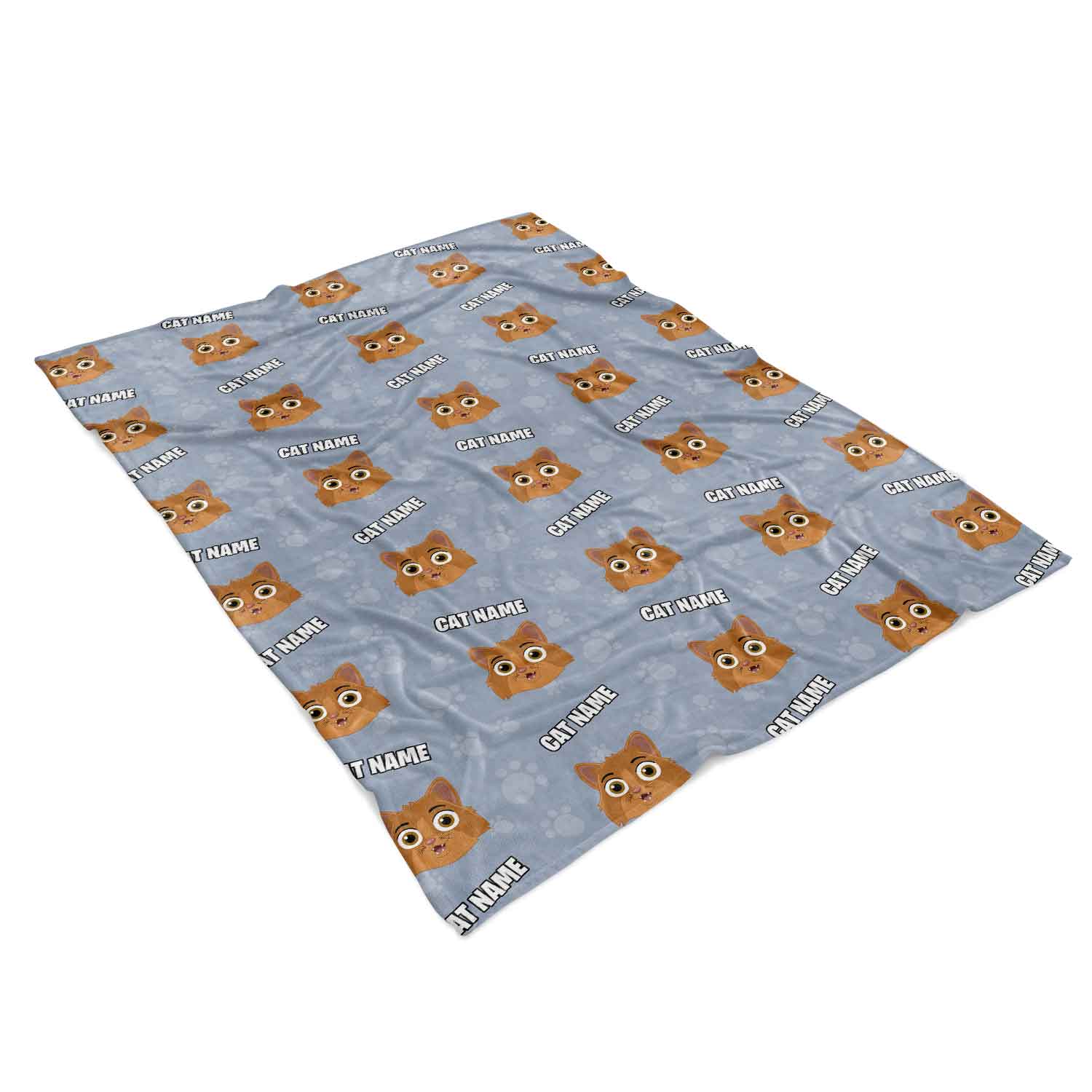 Your Cat Cartoon Personalised Blanket