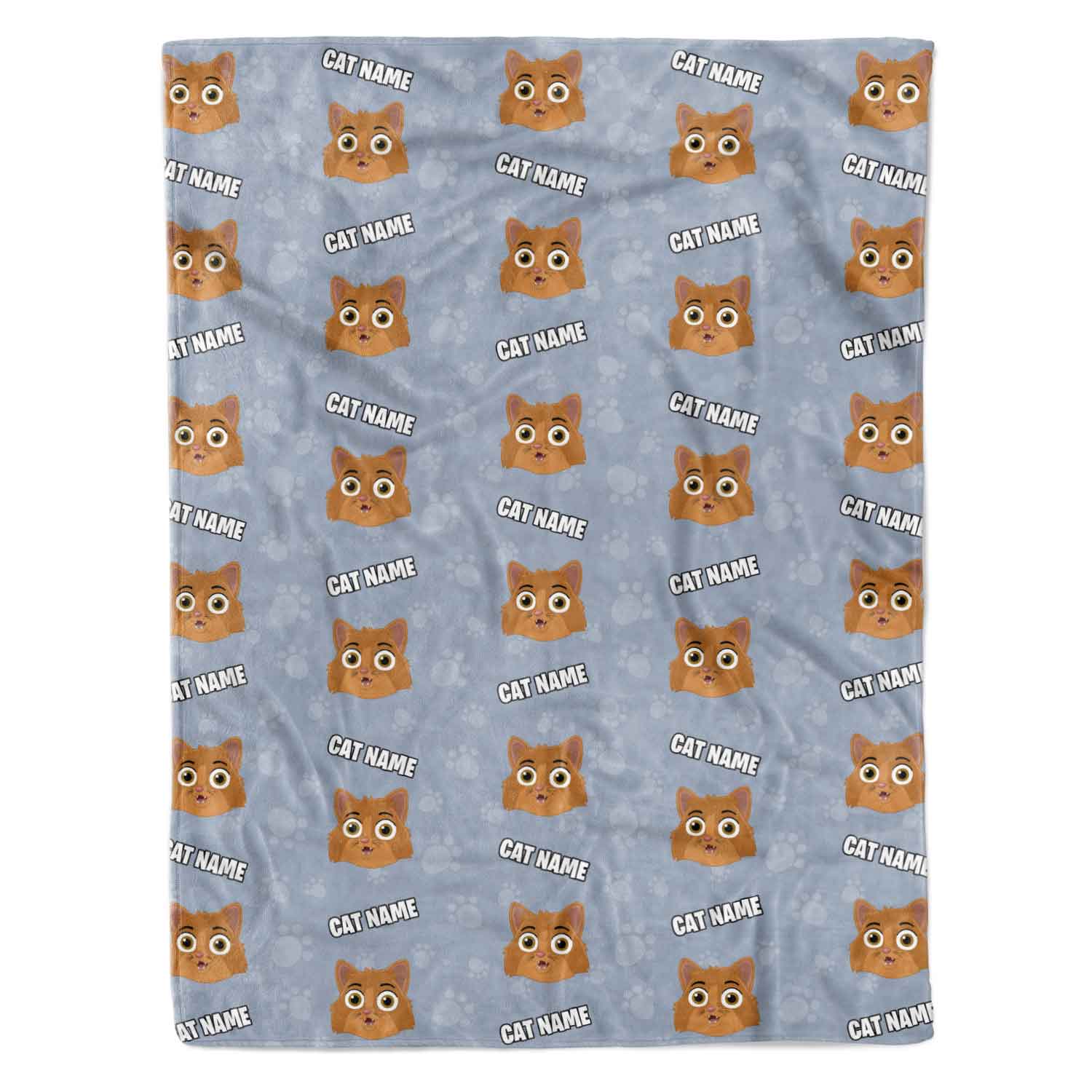 Your Cat Cartoon Personalised Blanket