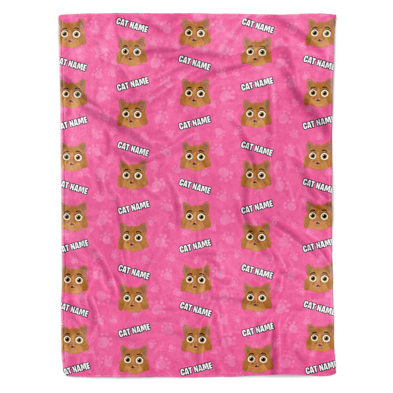 Your Cat Cartoon Personalised Blanket