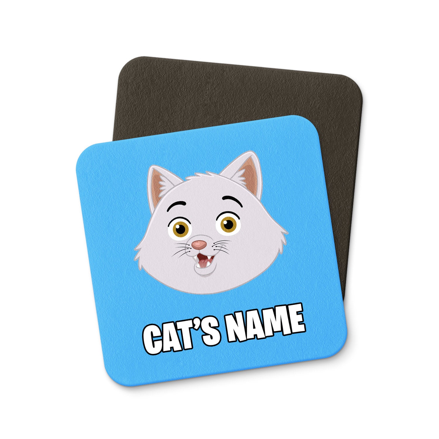Your Cat Cartoon Personalised Coasters