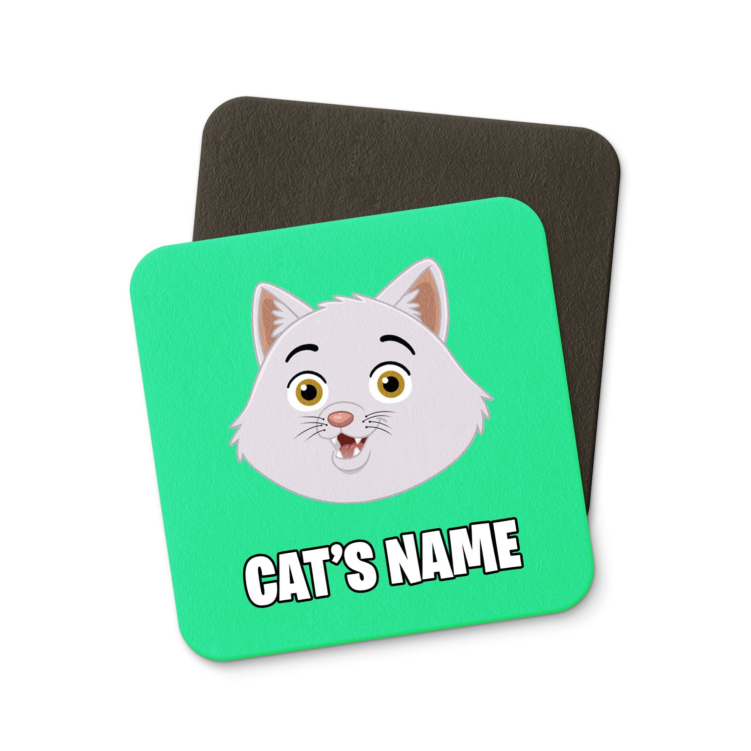 Your Cat Cartoon Personalised Coasters