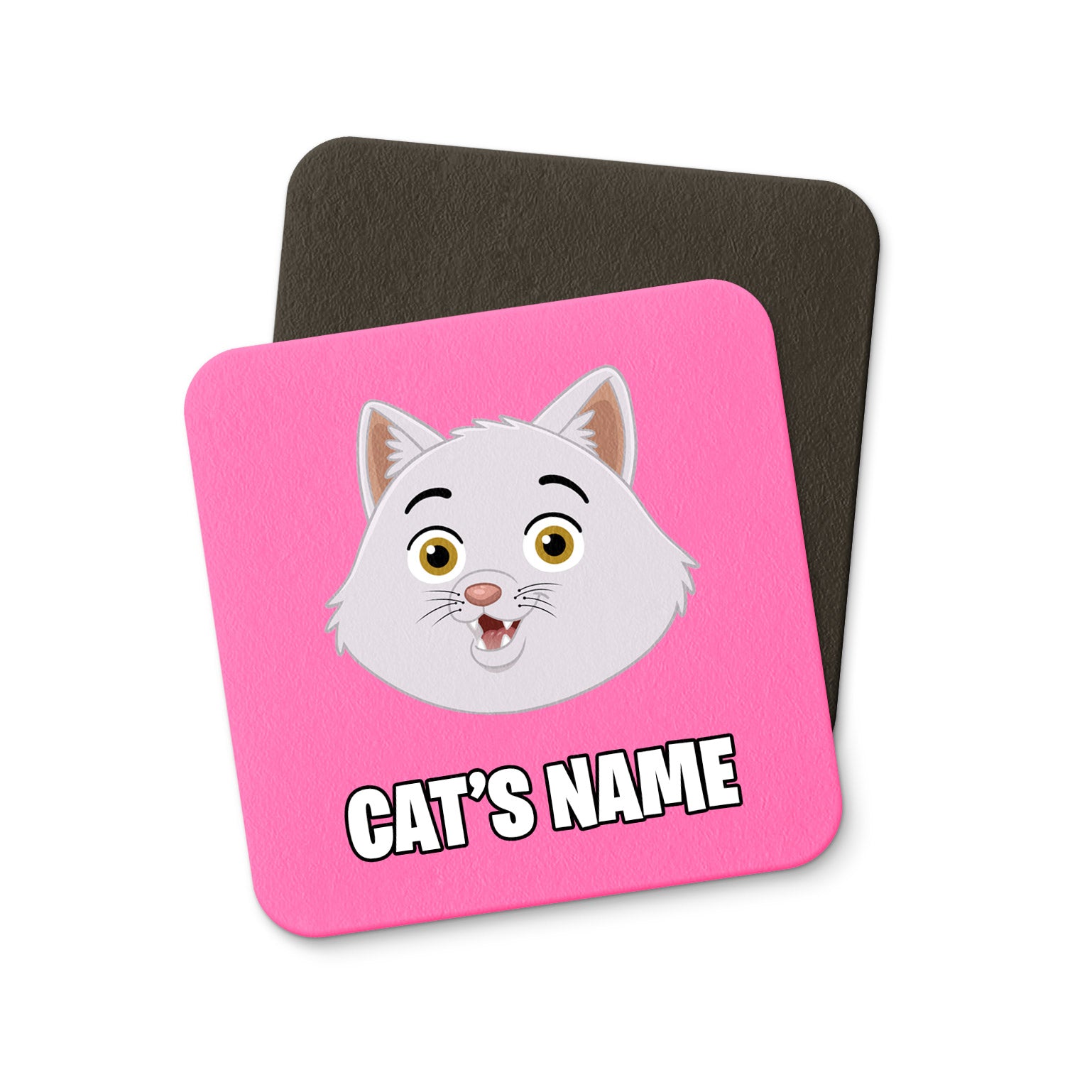 Your Cat Cartoon Personalised Coasters