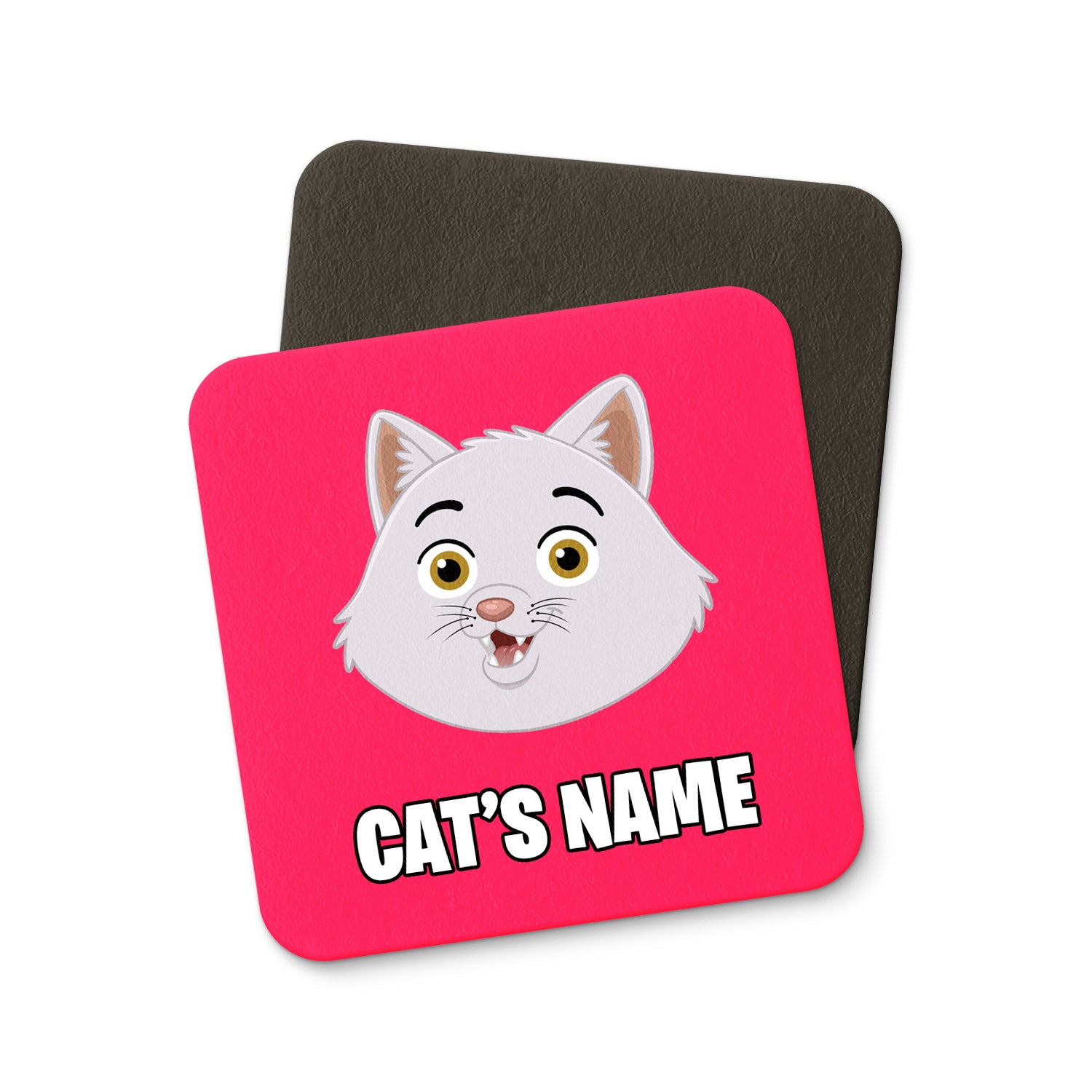 Your Cat Cartoon Personalised Coasters