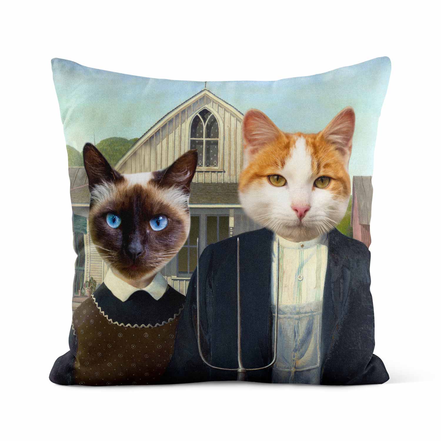 Cat Gothic Couple Cushion