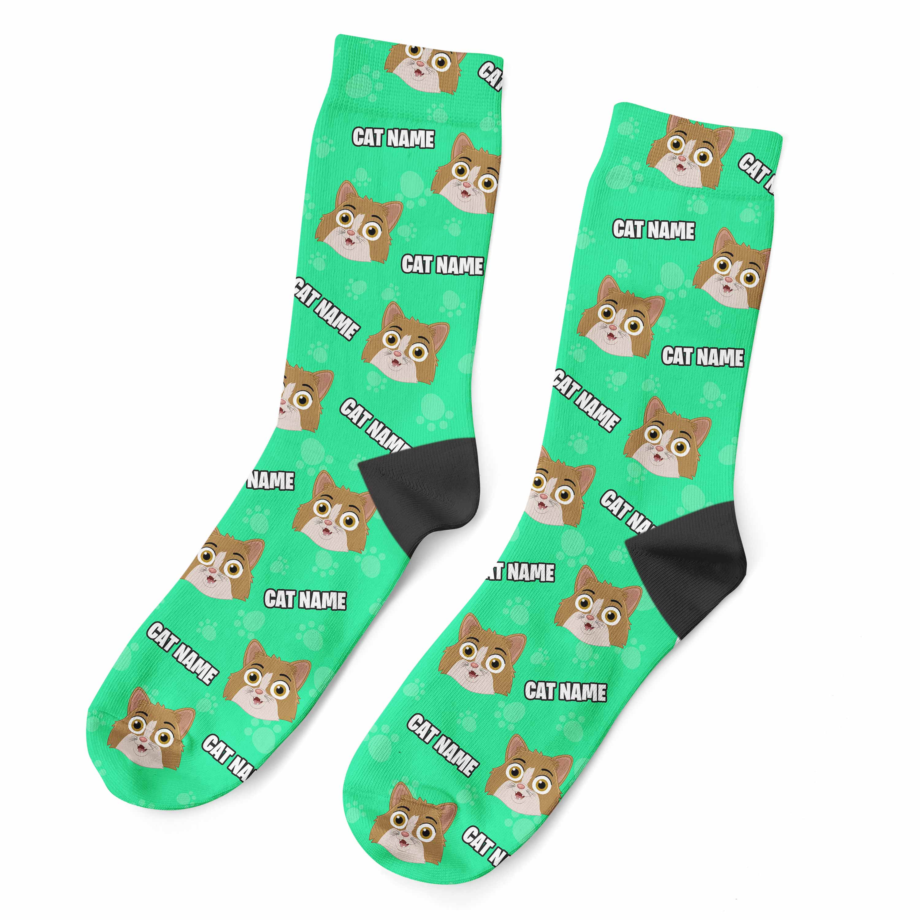 Your Cartoon Cat Personalised Socks