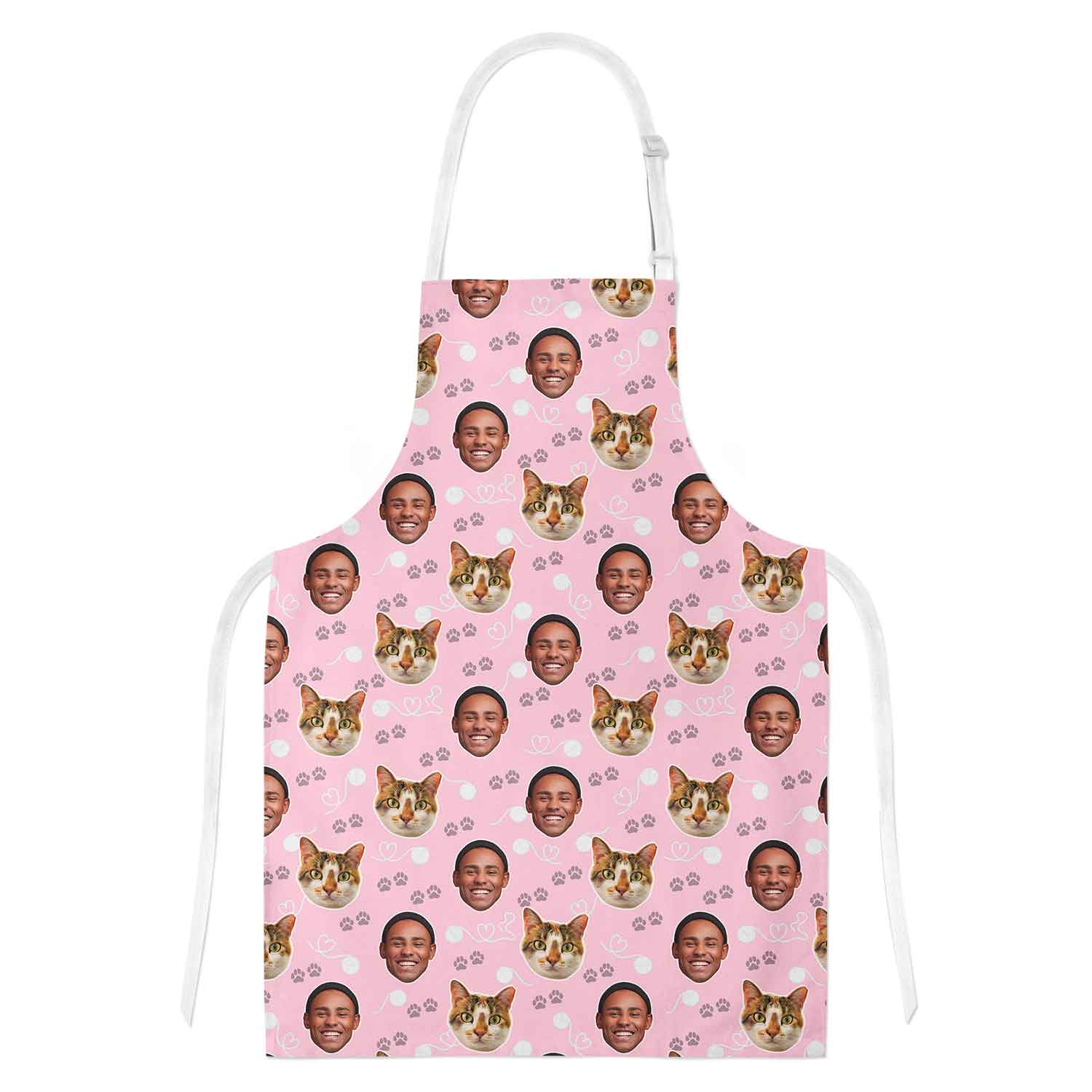Cat & Owner Face Personalised Apron