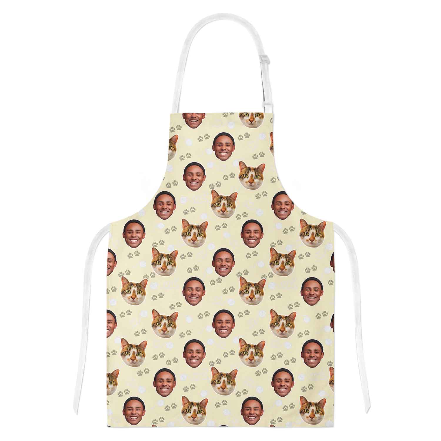 Cat & Owner Face Personalised Apron