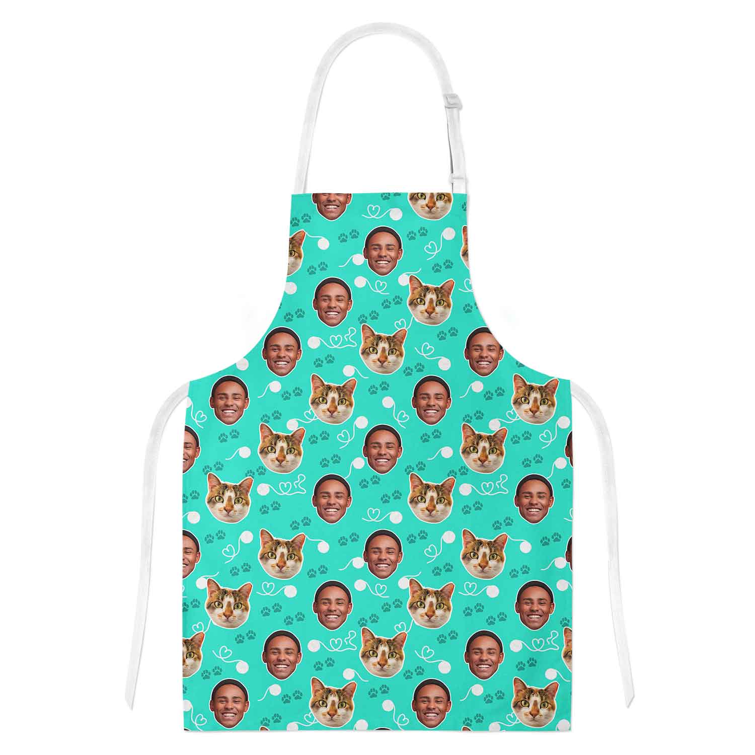 Cat & Owner Face Personalised Apron