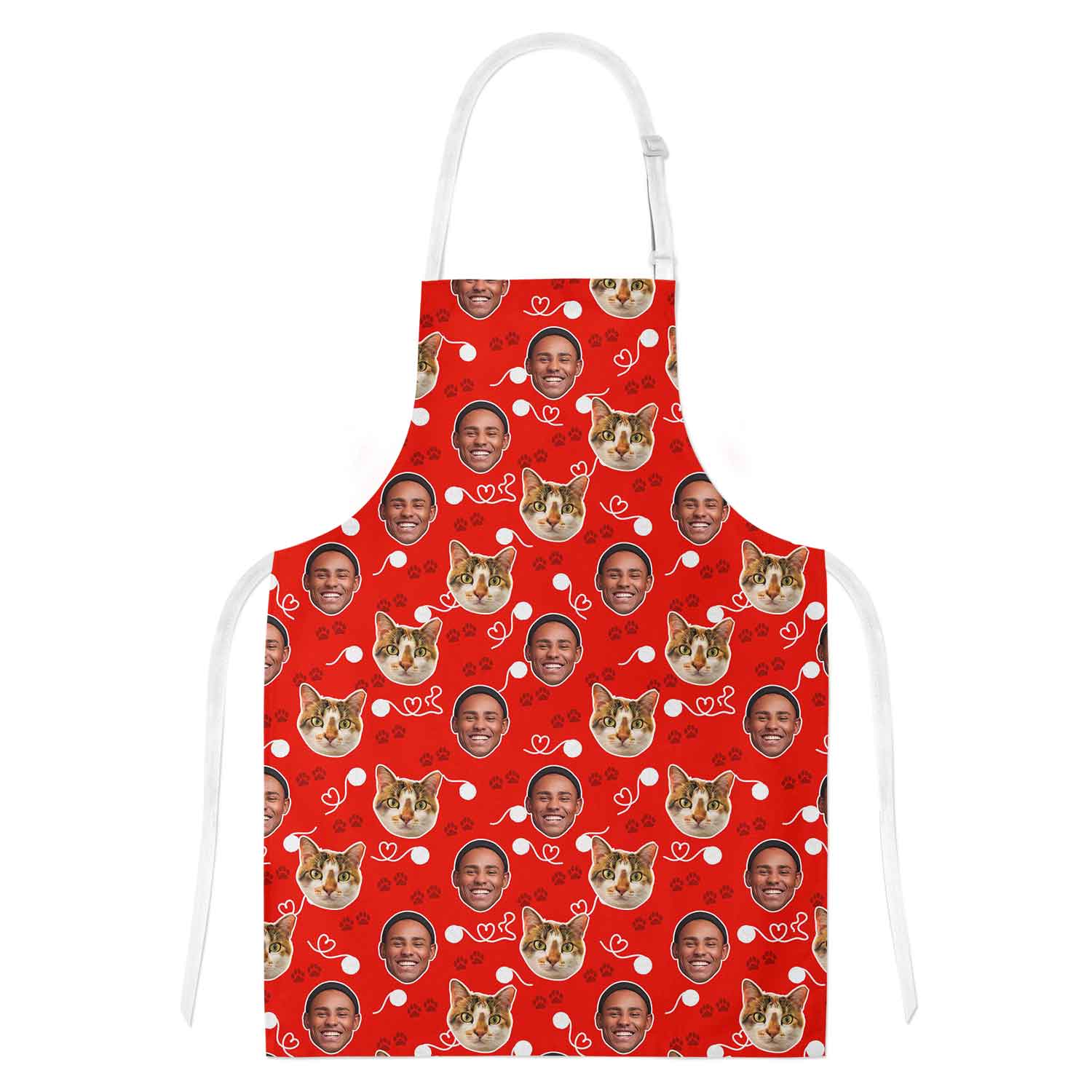 Cat & Owner Face Personalised Apron