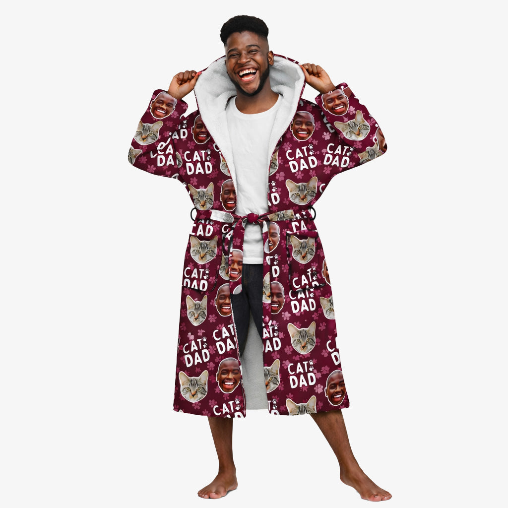 Cat Dad Personalised Dressing Gown