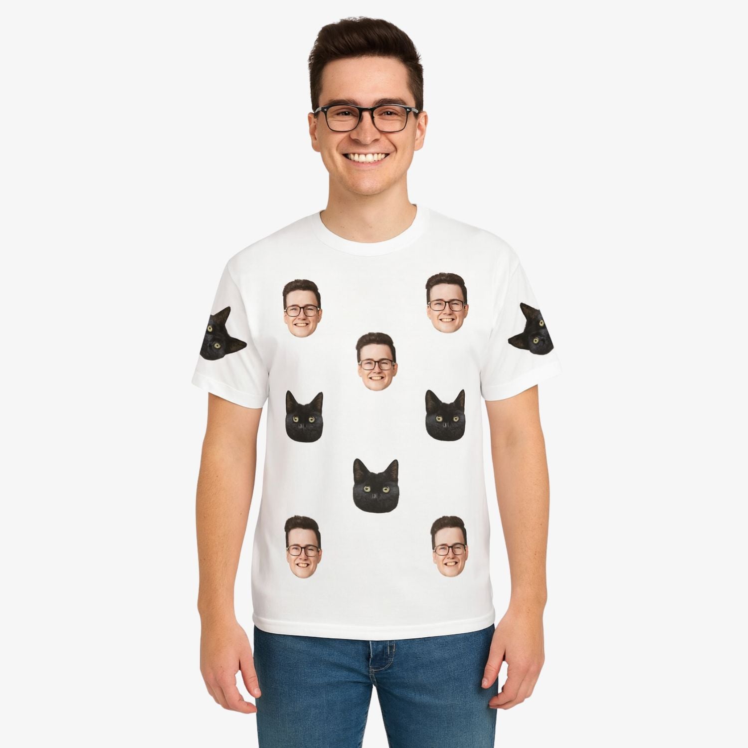 Cat & Owner Unisex personalised T-Shirt