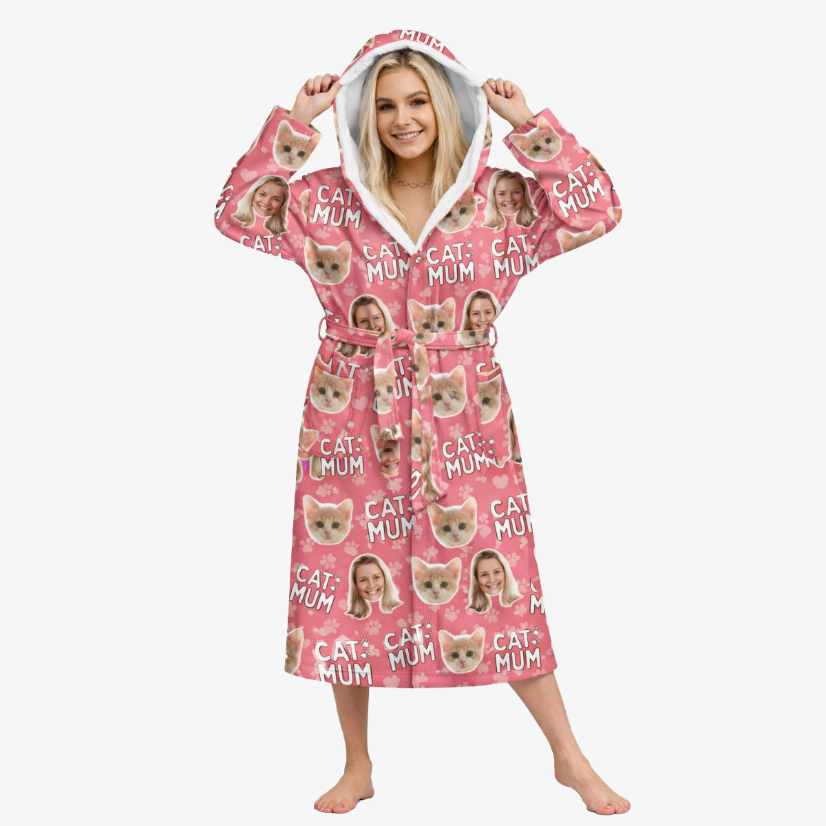 Cat Mum Personalised Dressing Gown