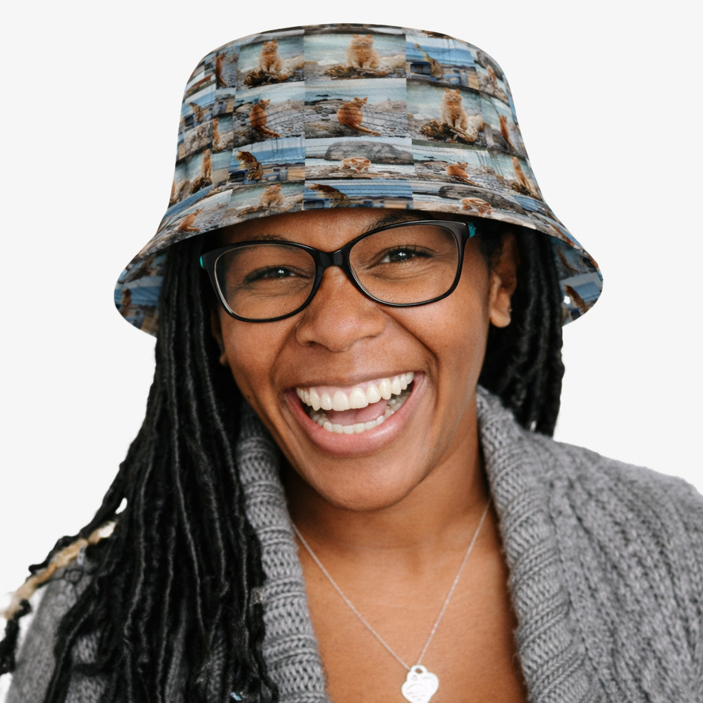 Cat Photo Collage Custom Bucket Hat