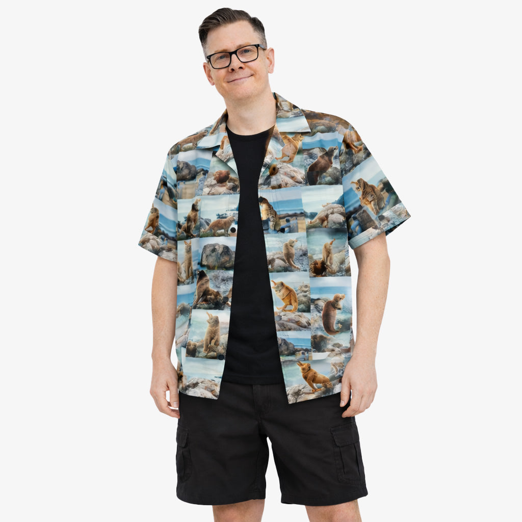 Cat Photo Collage Custom Hawaiian Shirt