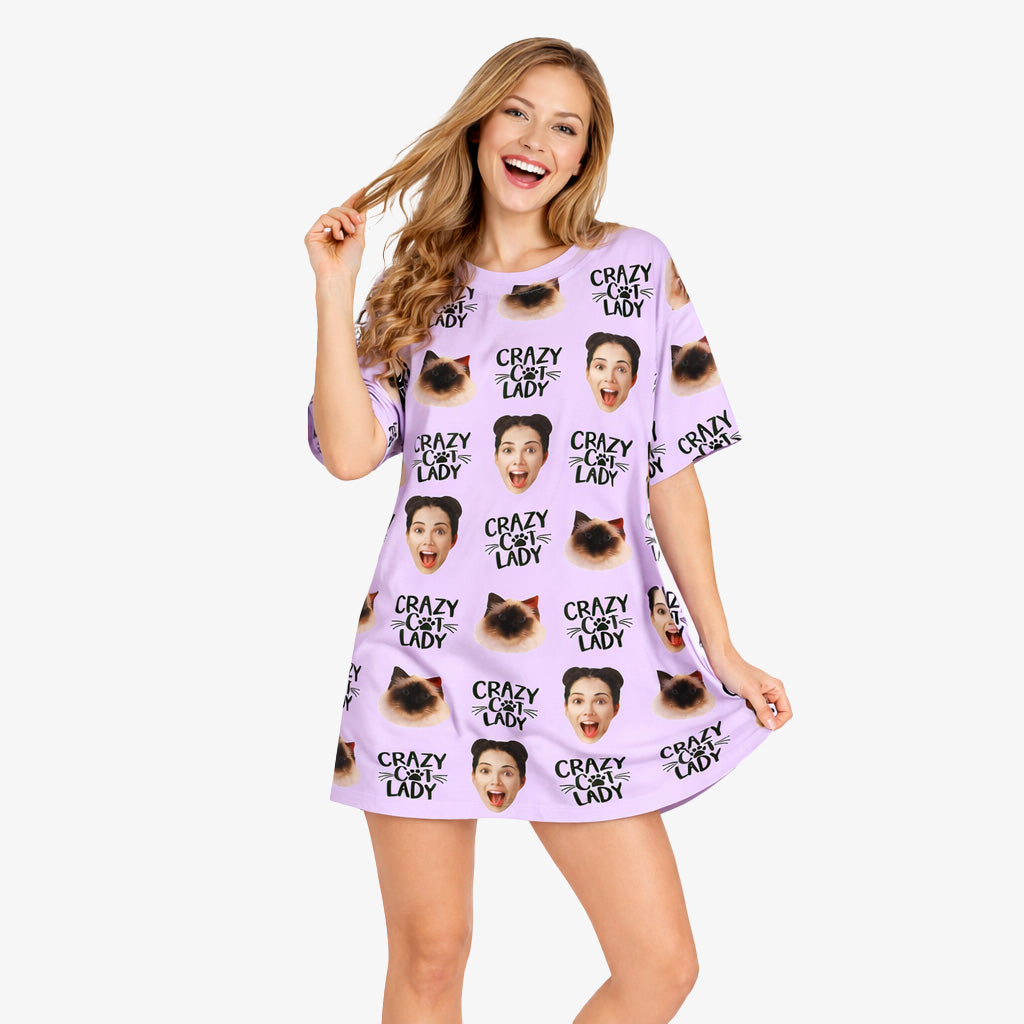 Crazy Cat Lady Custom Sleep Tee