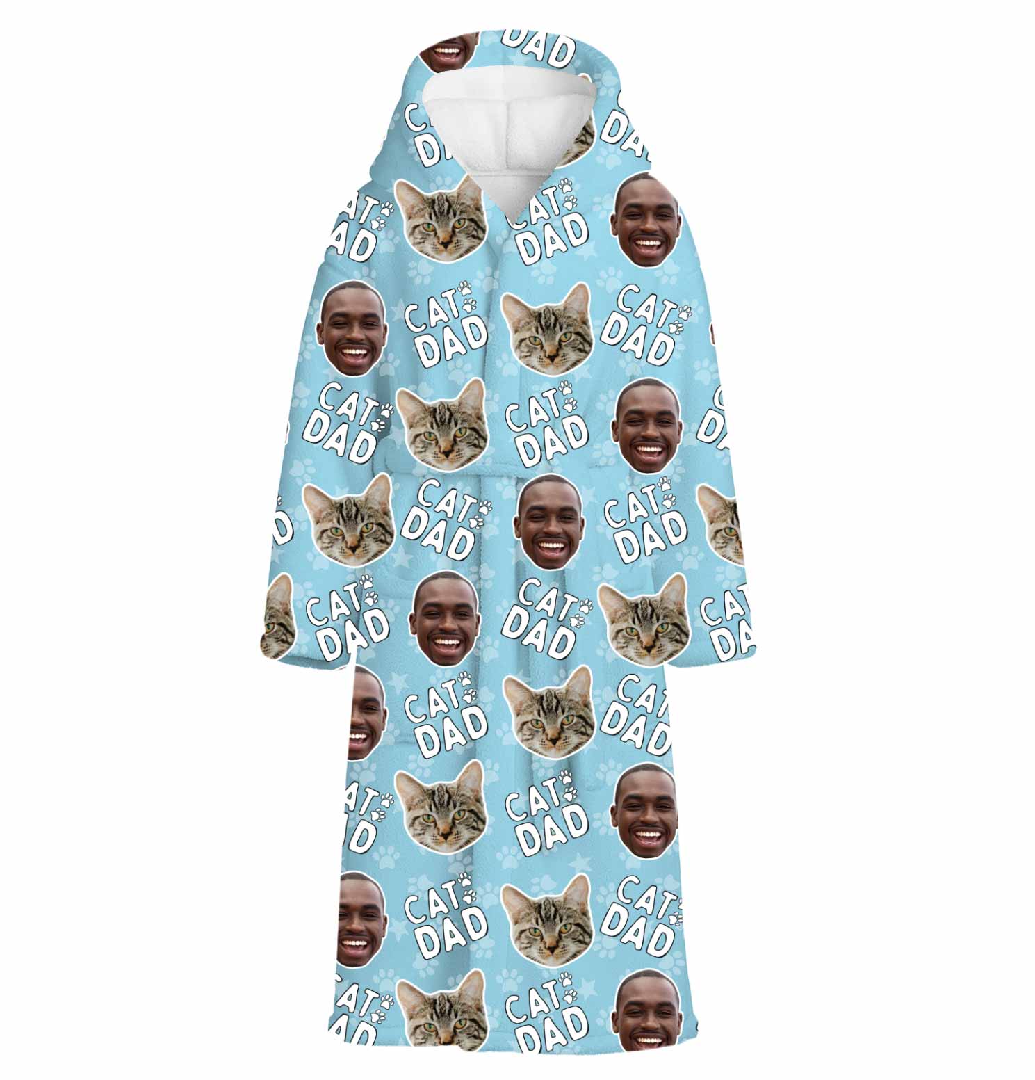 Cat Dad Personalised Dressing Gown