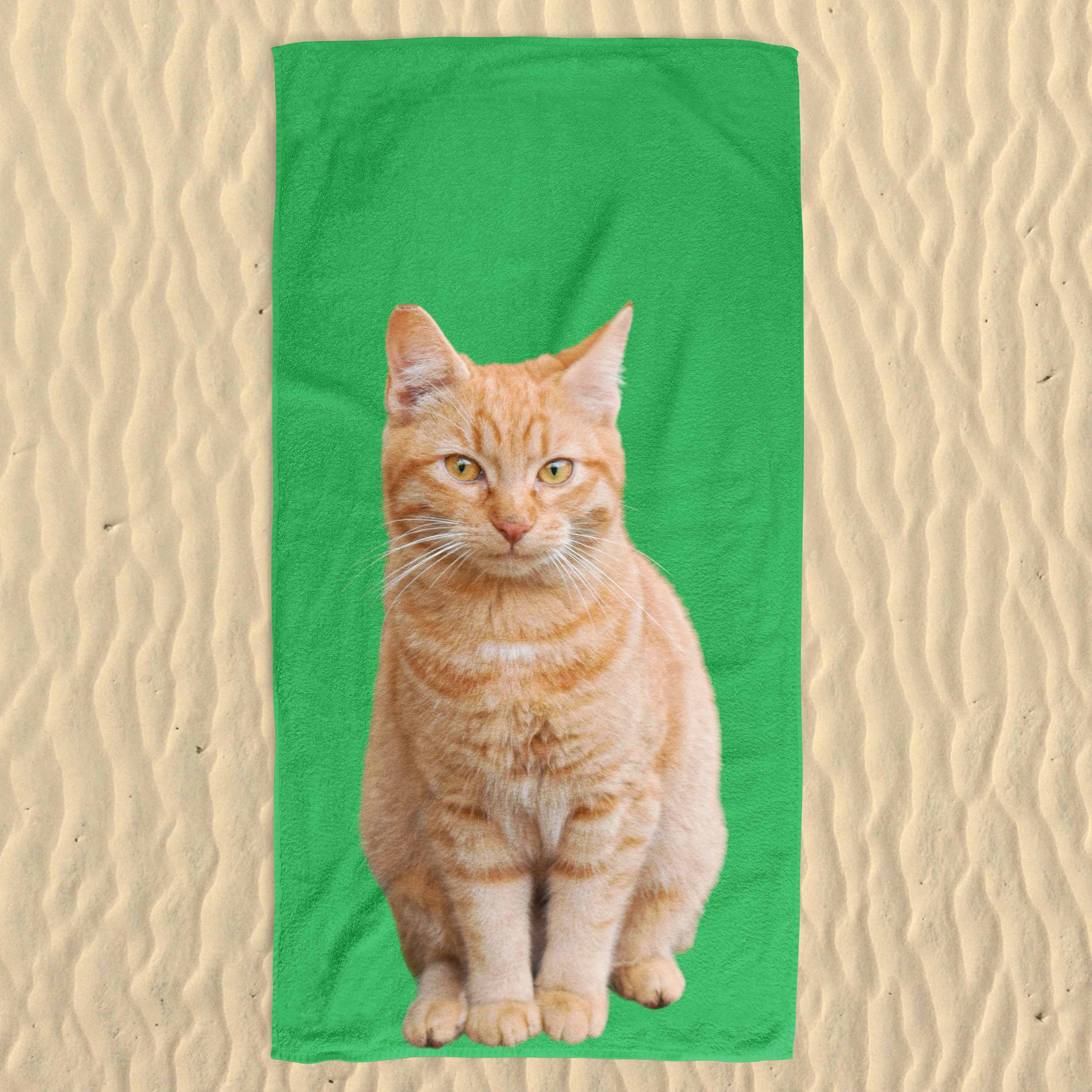 Your Cat Colour Background Beach Towel