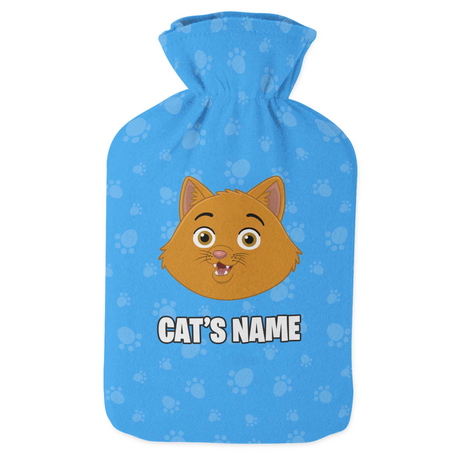 Your Cat Cartoon Personalised Hot Water Bottle