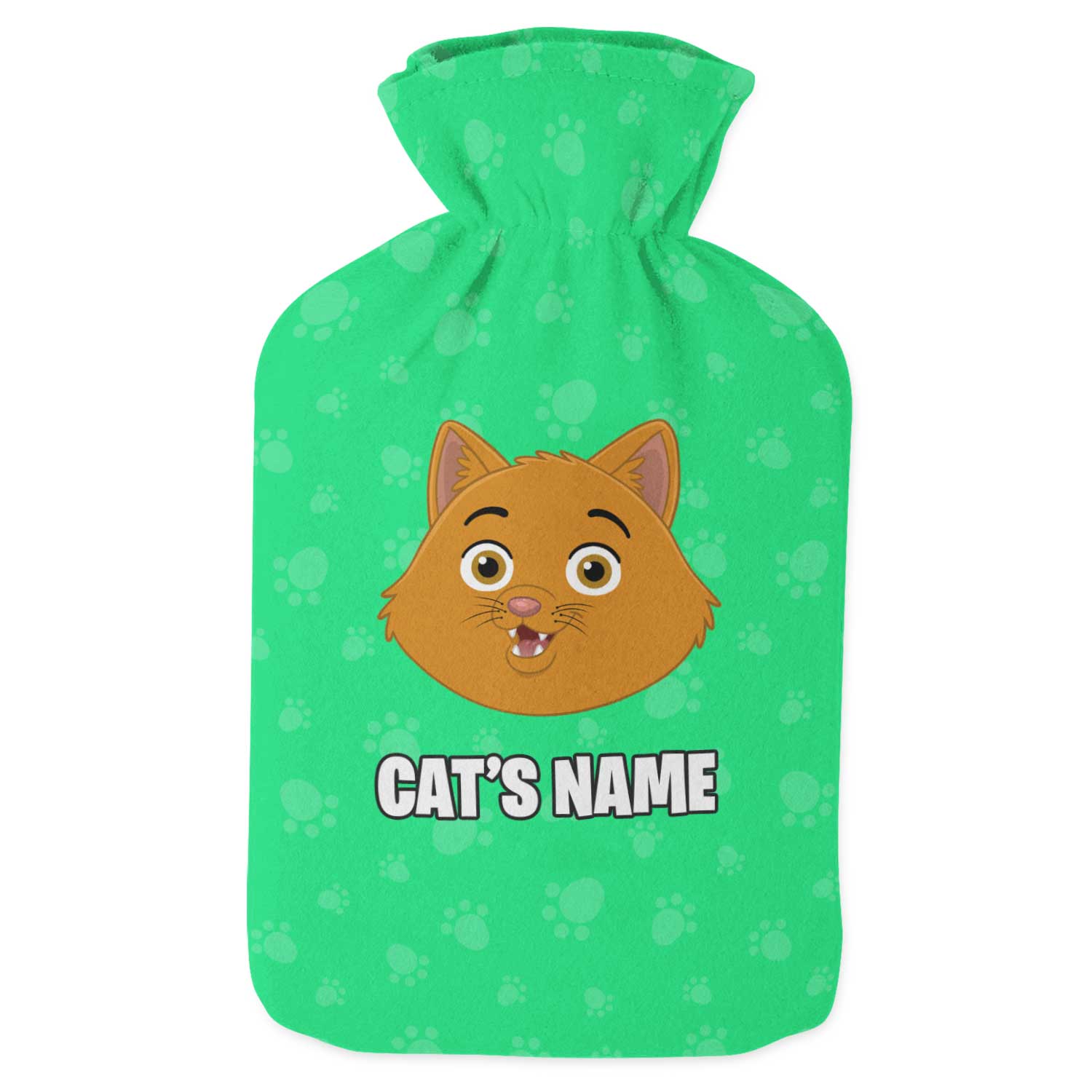 Your Cat Cartoon Personalised Hot Water Bottle
