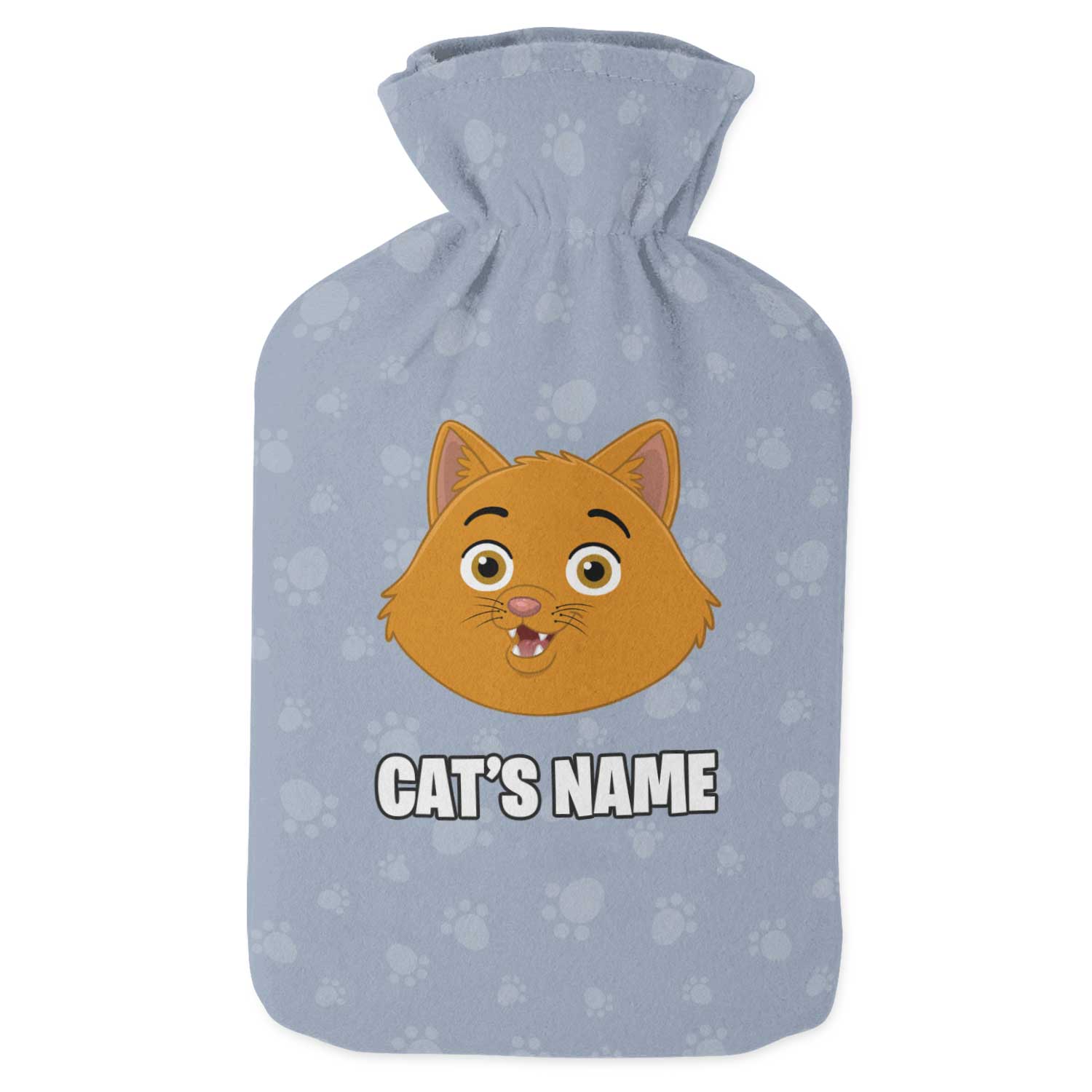 Your Cat Cartoon Personalised Hot Water Bottle