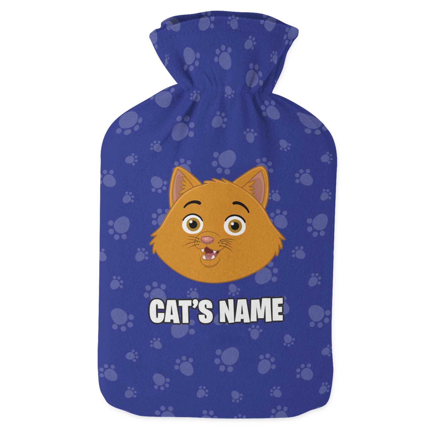 Your Cat Cartoon Personalised Hot Water Bottle