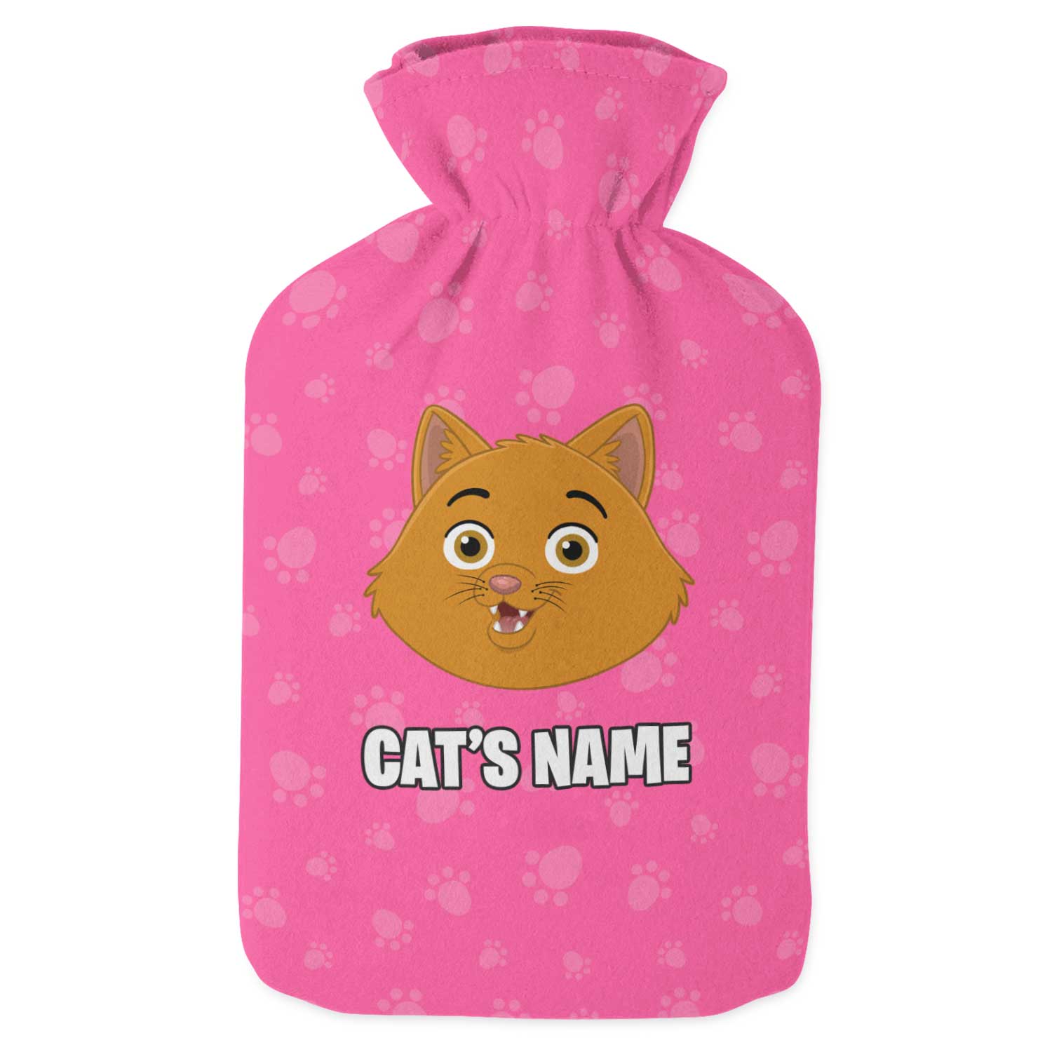 Your Cat Cartoon Personalised Hot Water Bottle
