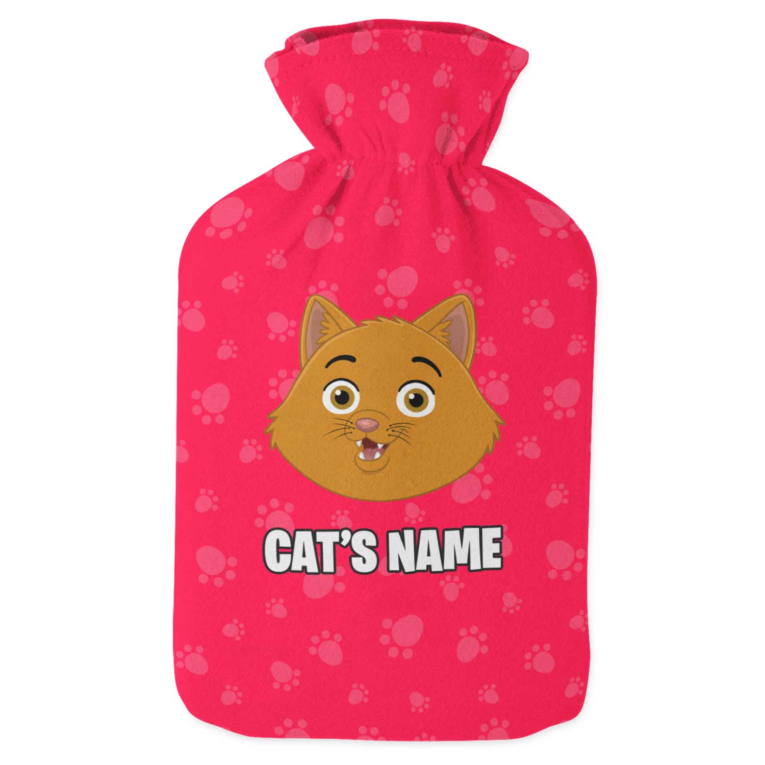 Your Cat Cartoon Personalised Hot Water Bottle