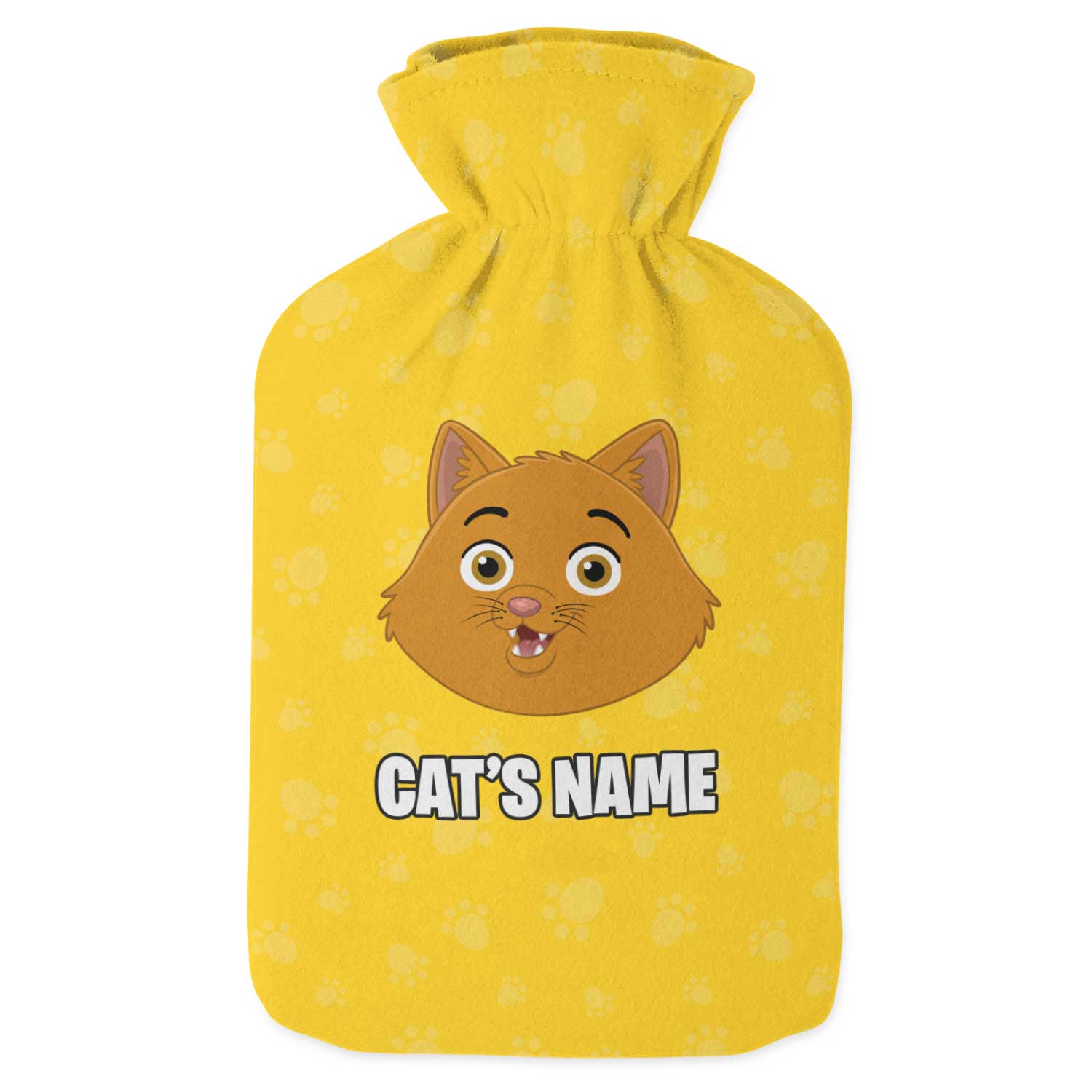 Your Cat Cartoon Personalised Hot Water Bottle
