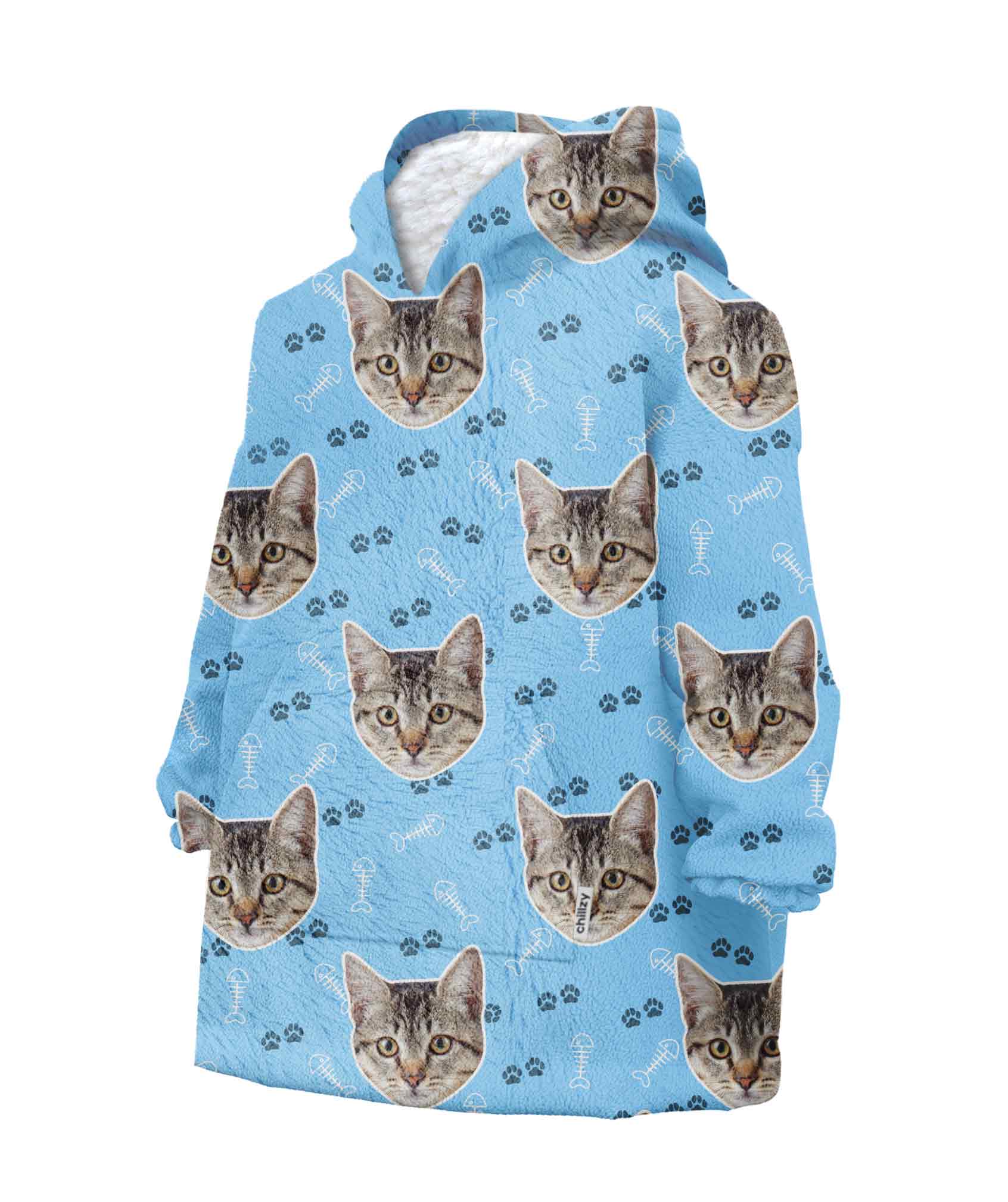 Your Cat Kids Personalised Hoodie Blanket