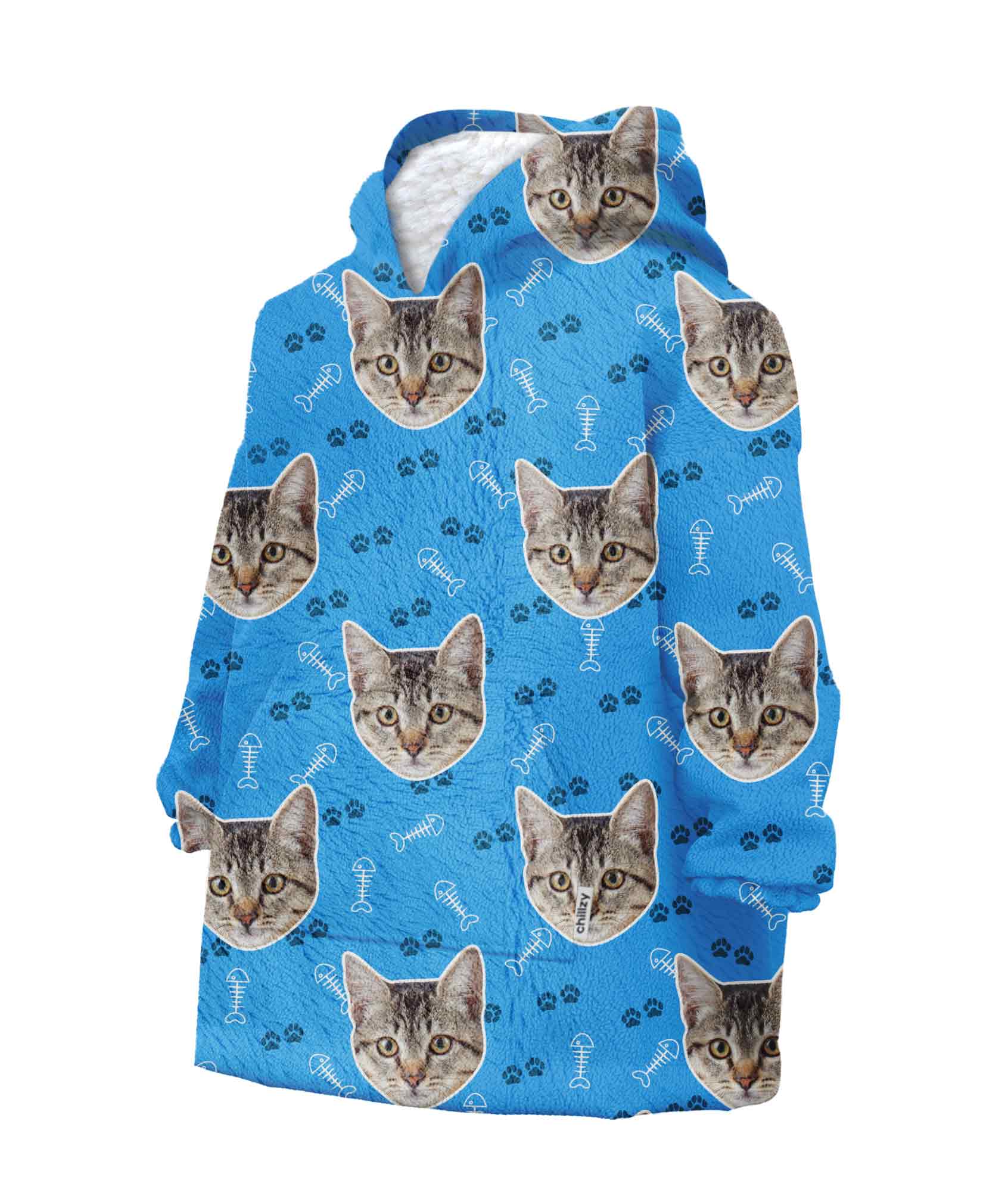 Your Cat Kids Personalised Hoodie Blanket