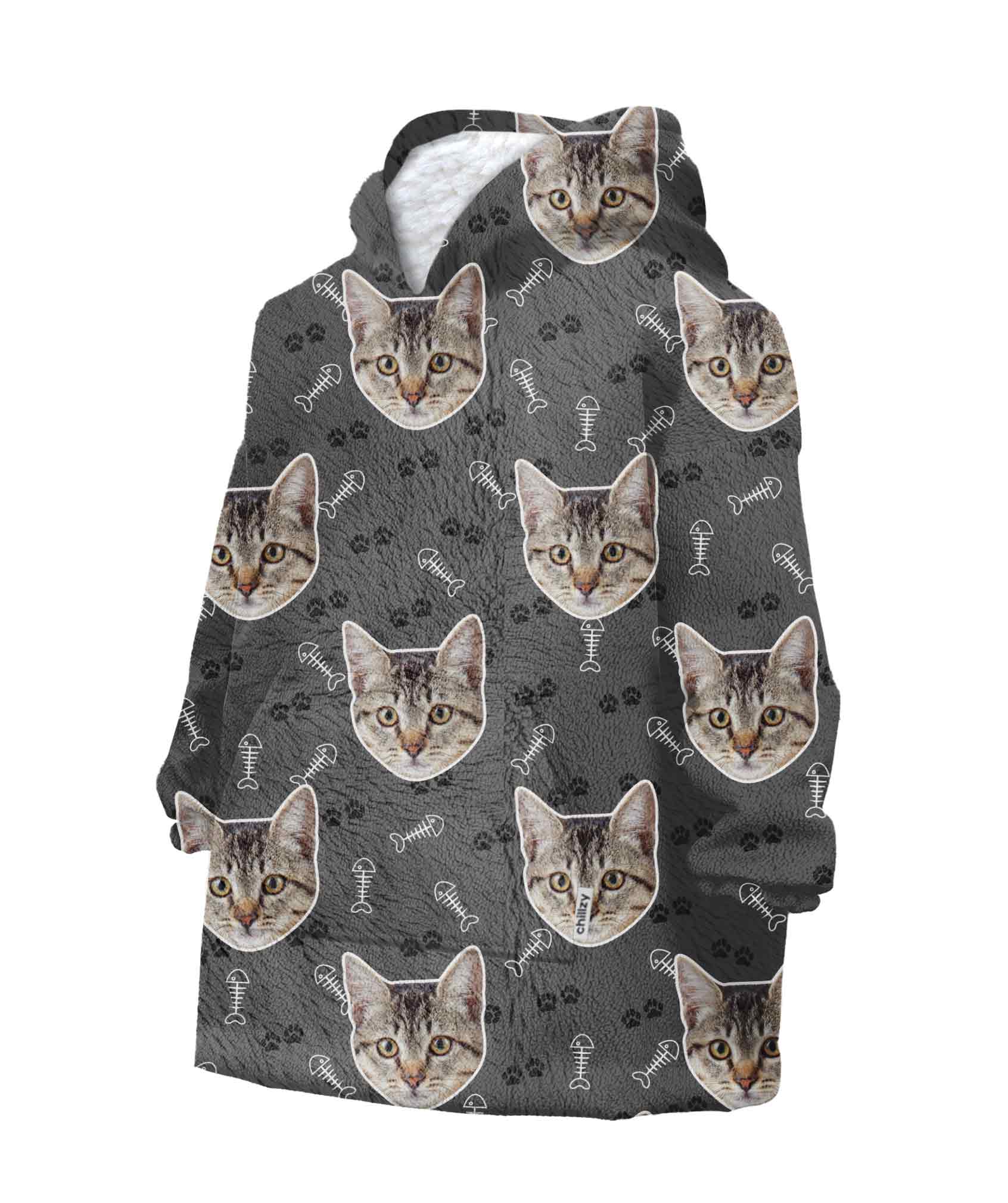 Your Cat Kids Personalised Hoodie Blanket
