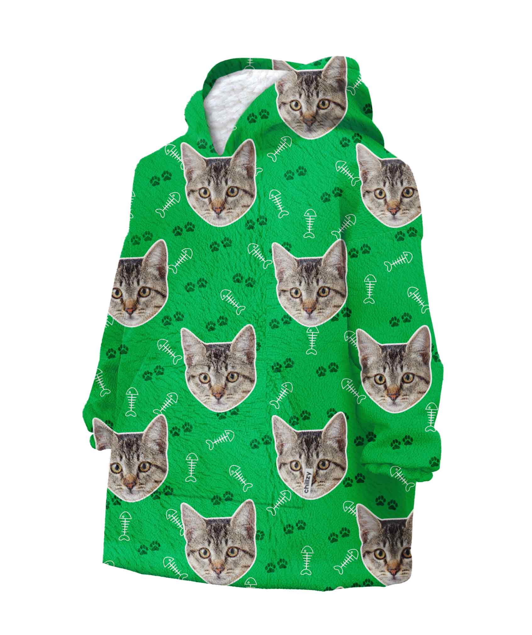 Your Cat Kids Personalised Hoodie Blanket