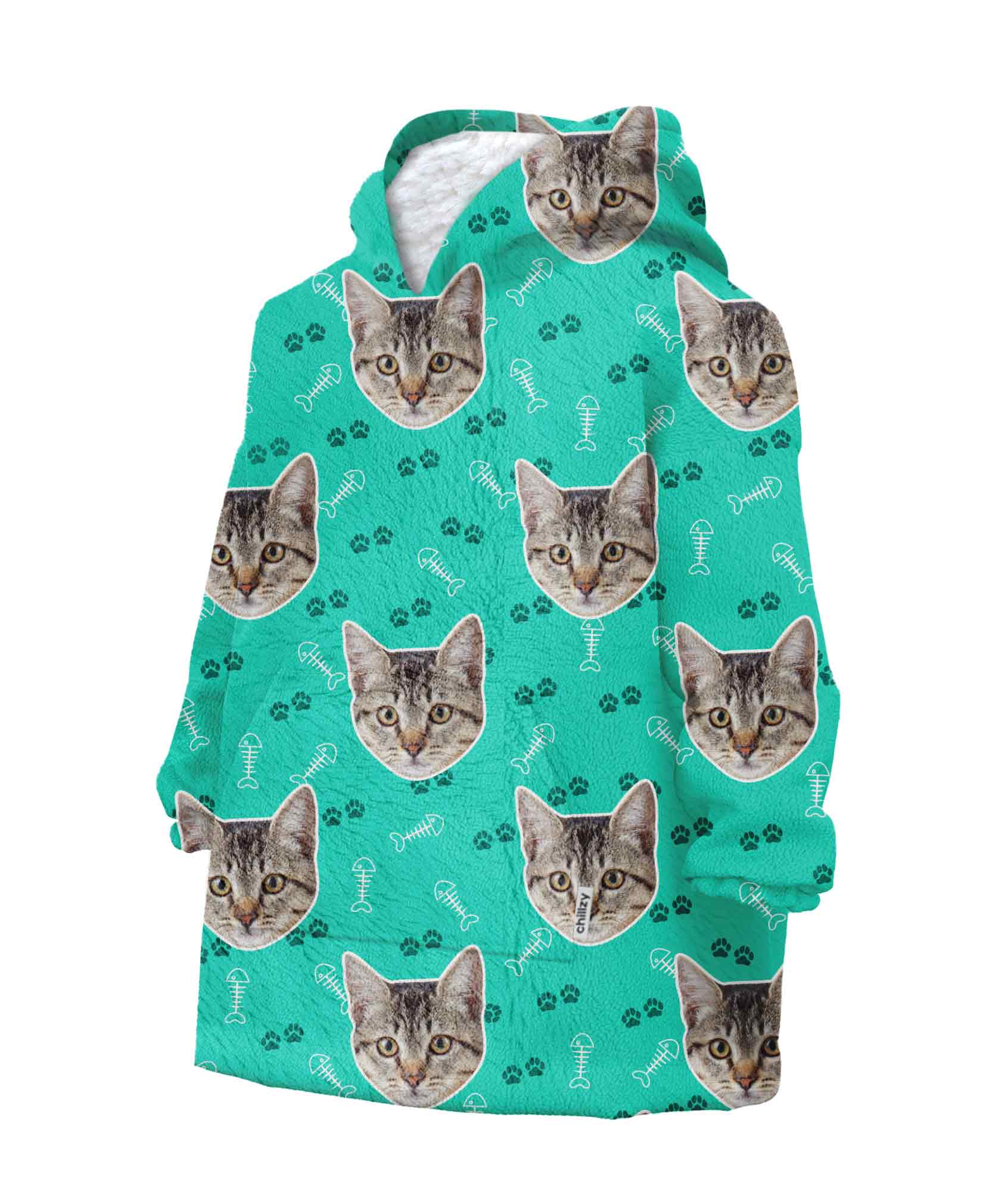 Your Cat Kids Personalised Hoodie Blanket