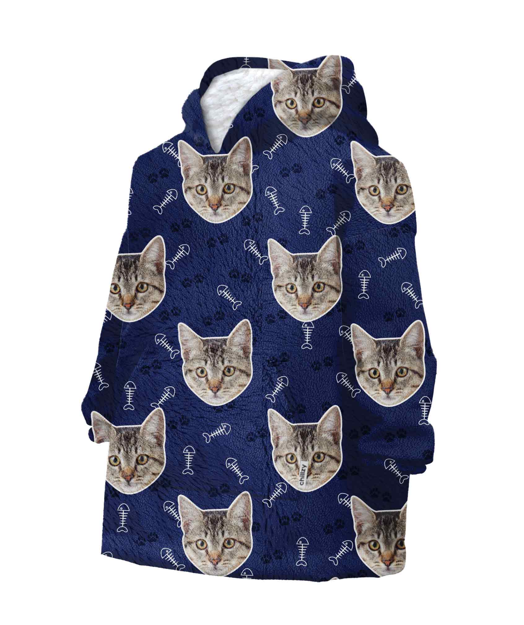 Your Cat Kids Personalised Hoodie Blanket