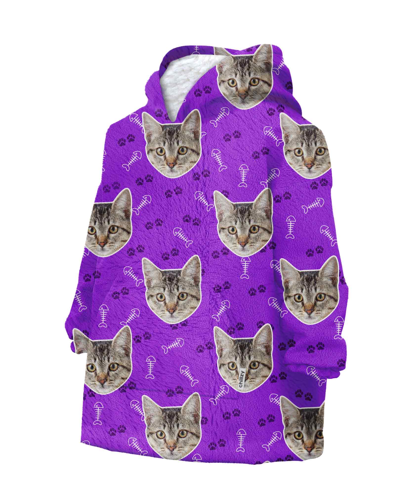 Your Cat Kids Personalised Hoodie Blanket