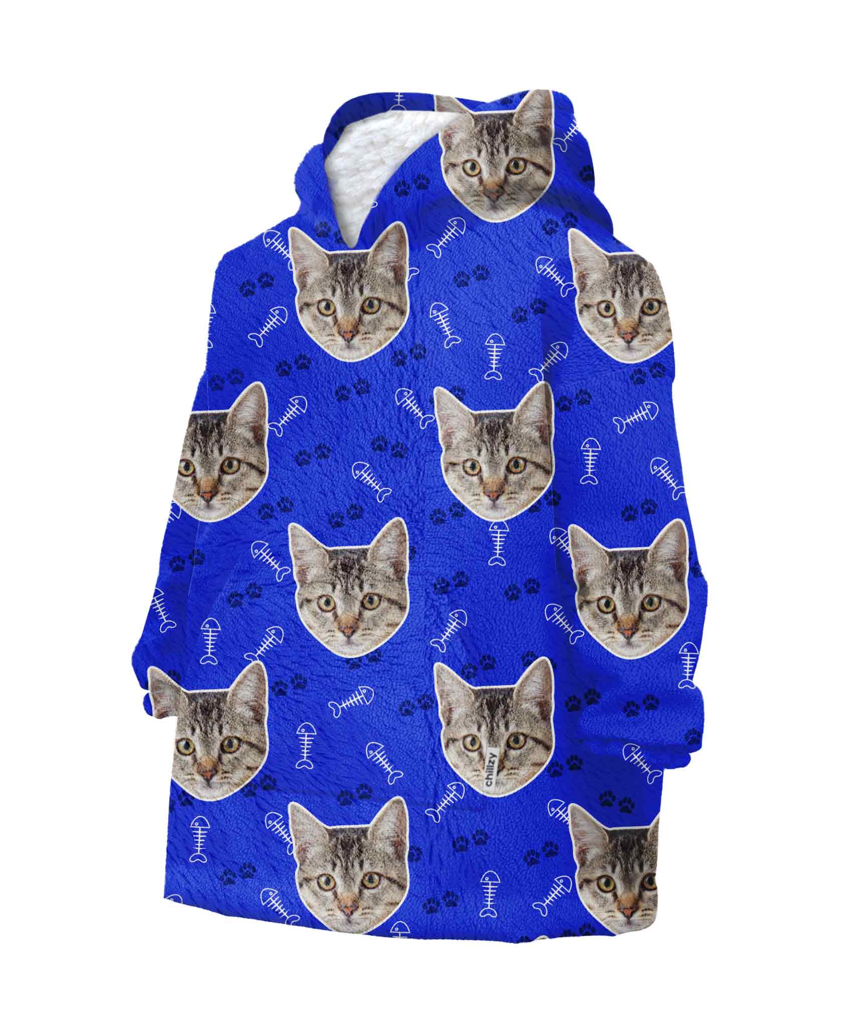 Your Cat Kids Personalised Hoodie Blanket
