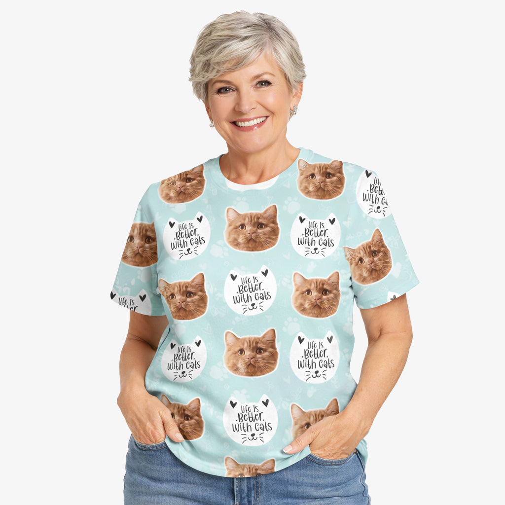 Life Is Better With Cats Custom T-Shirt
