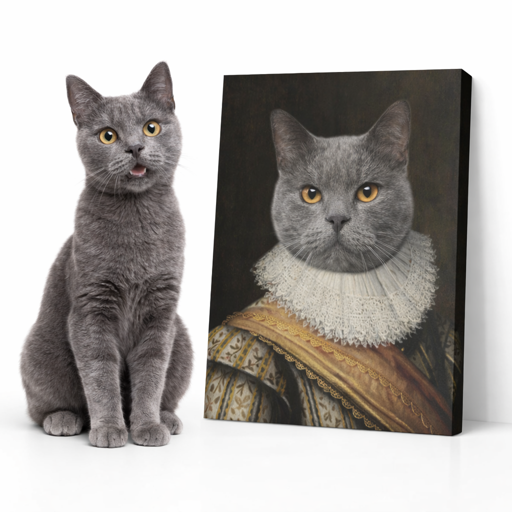 Cat Noble Man Canvas