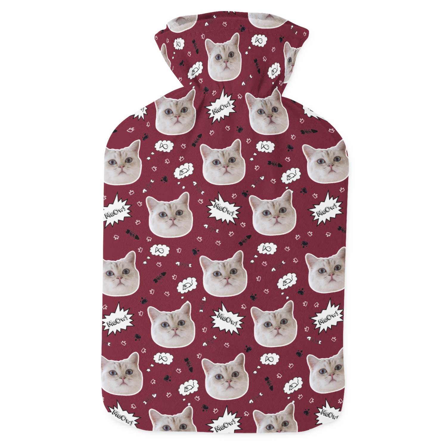 Your Cat Meow Personalised Hot Water Bottle