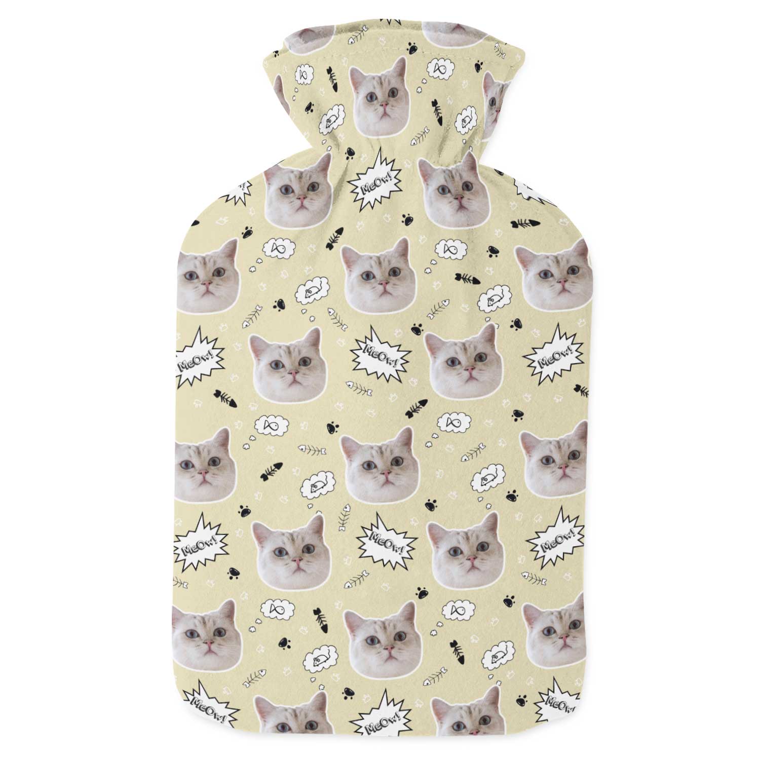 Your Cat Meow Personalised Hot Water Bottle