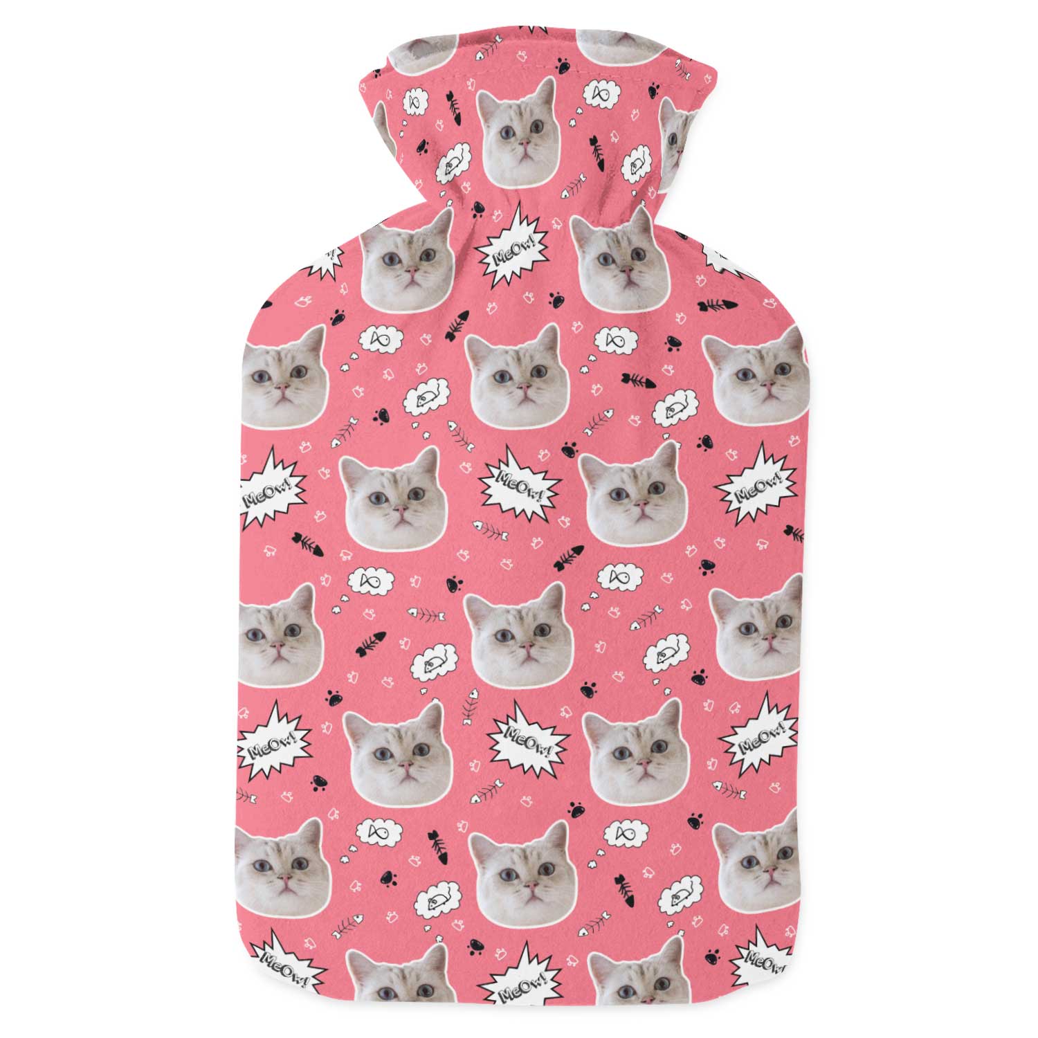 Your Cat Meow Personalised Hot Water Bottle