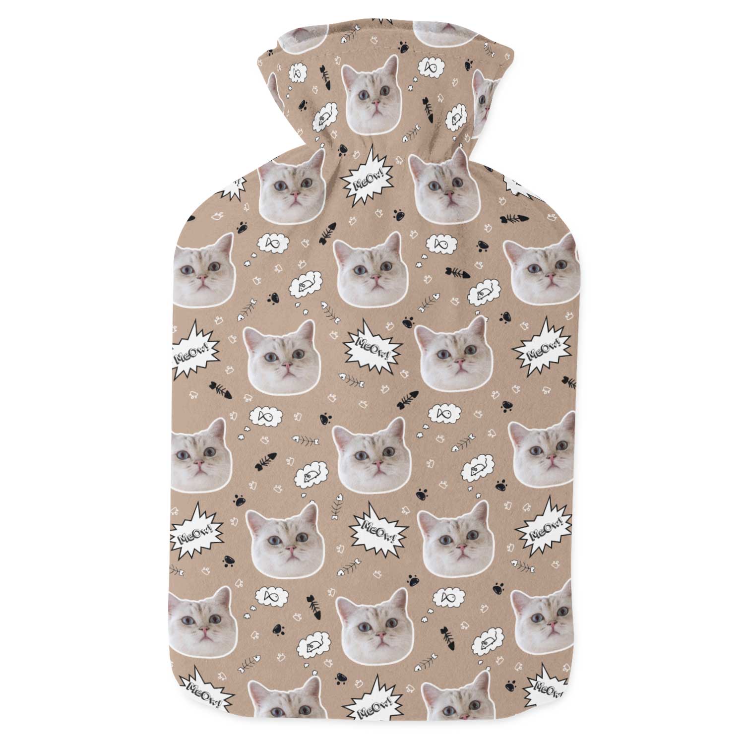 Your Cat Meow Personalised Hot Water Bottle