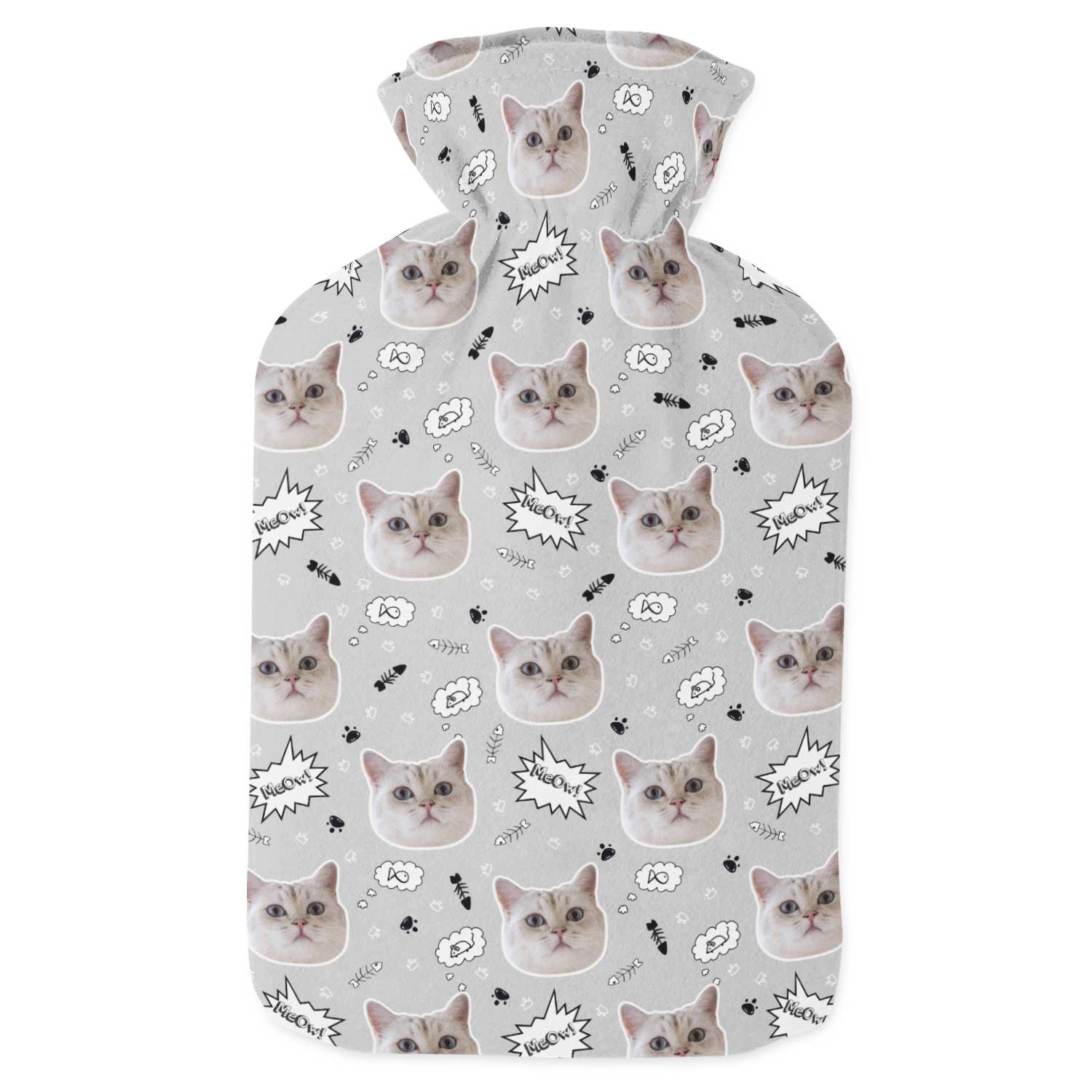 Your Cat Meow Personalised Hot Water Bottle