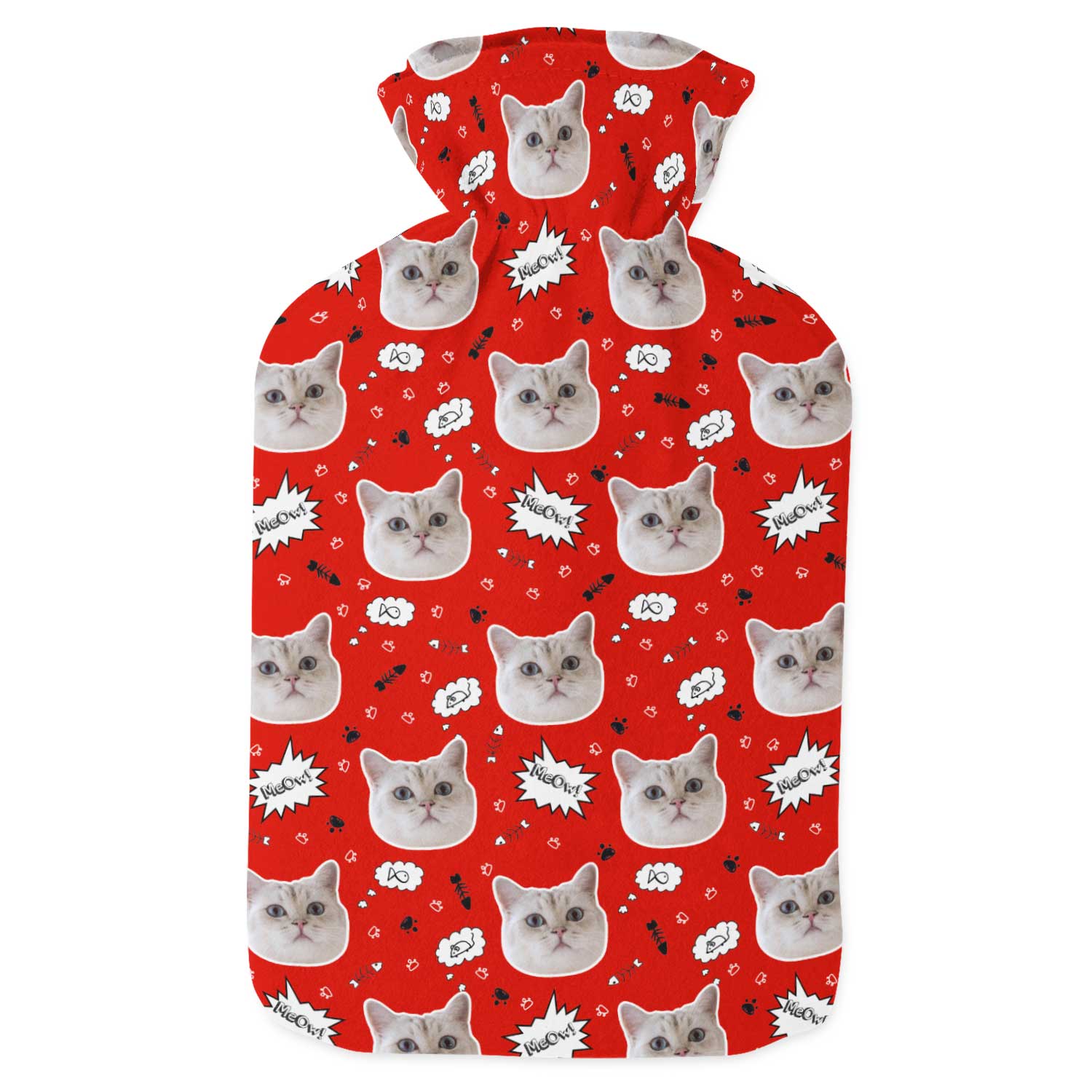 Your Cat Meow Personalised Hot Water Bottle