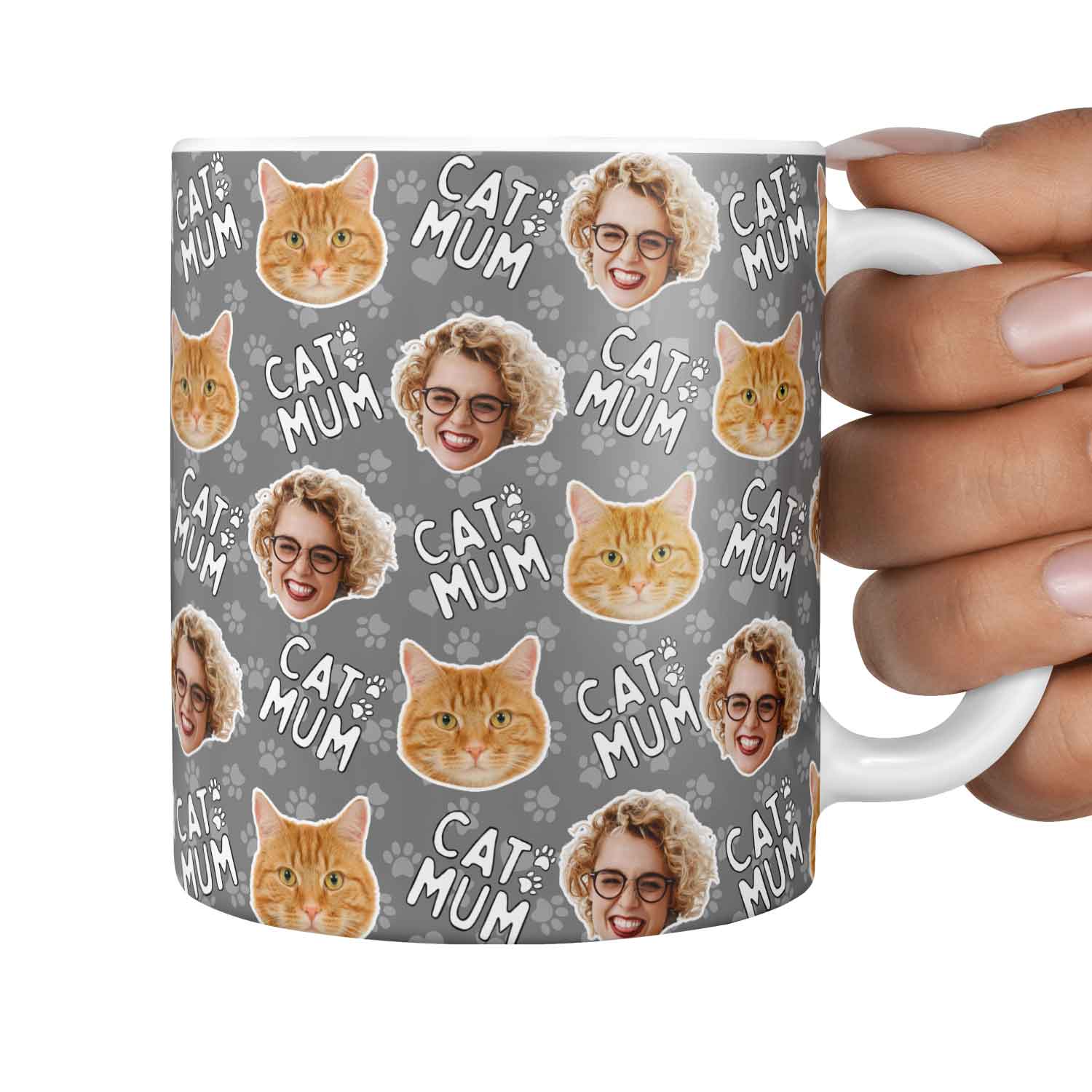 Cat Mum Duo Personalised Photo Mug