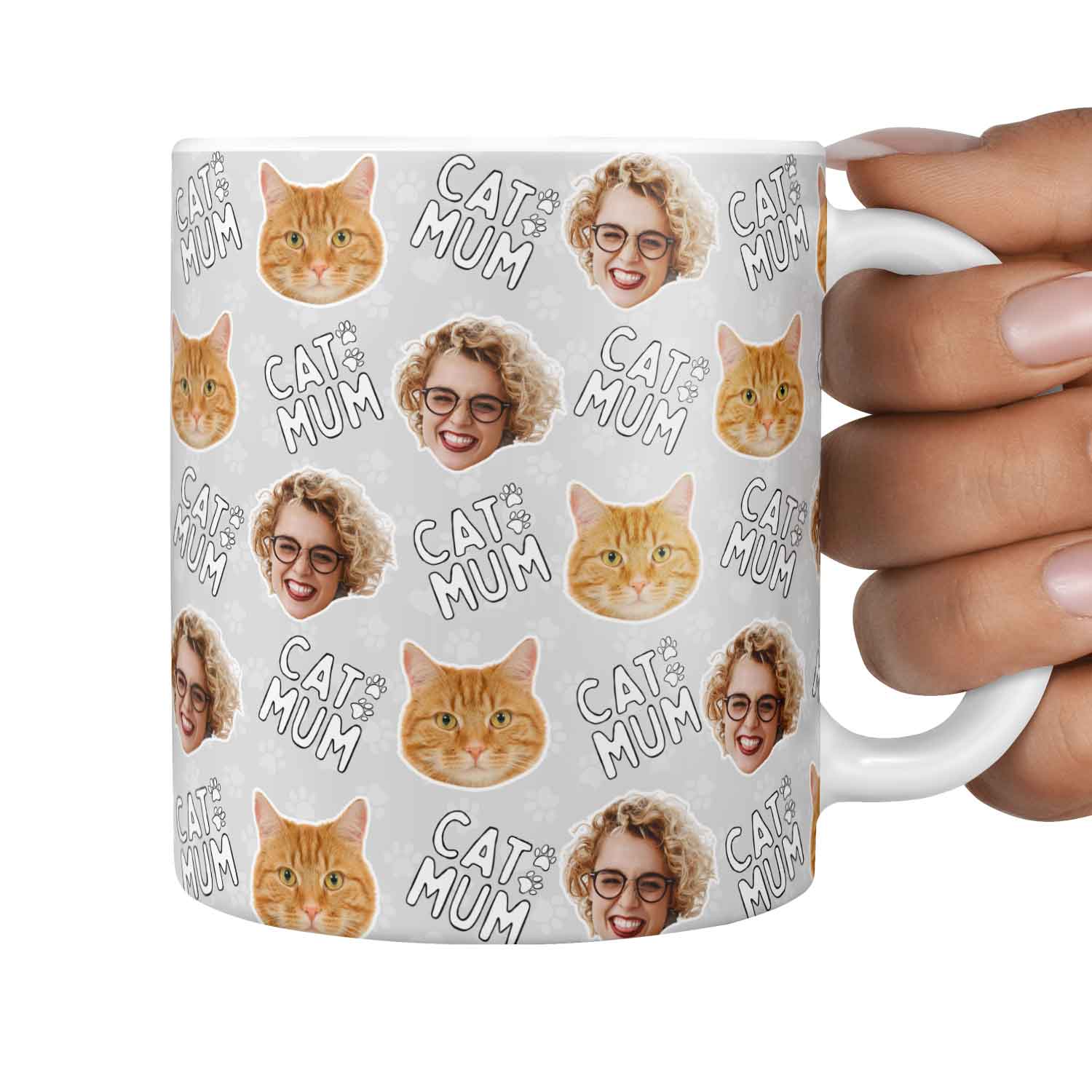 Cat Mum Duo Personalised Photo Mug