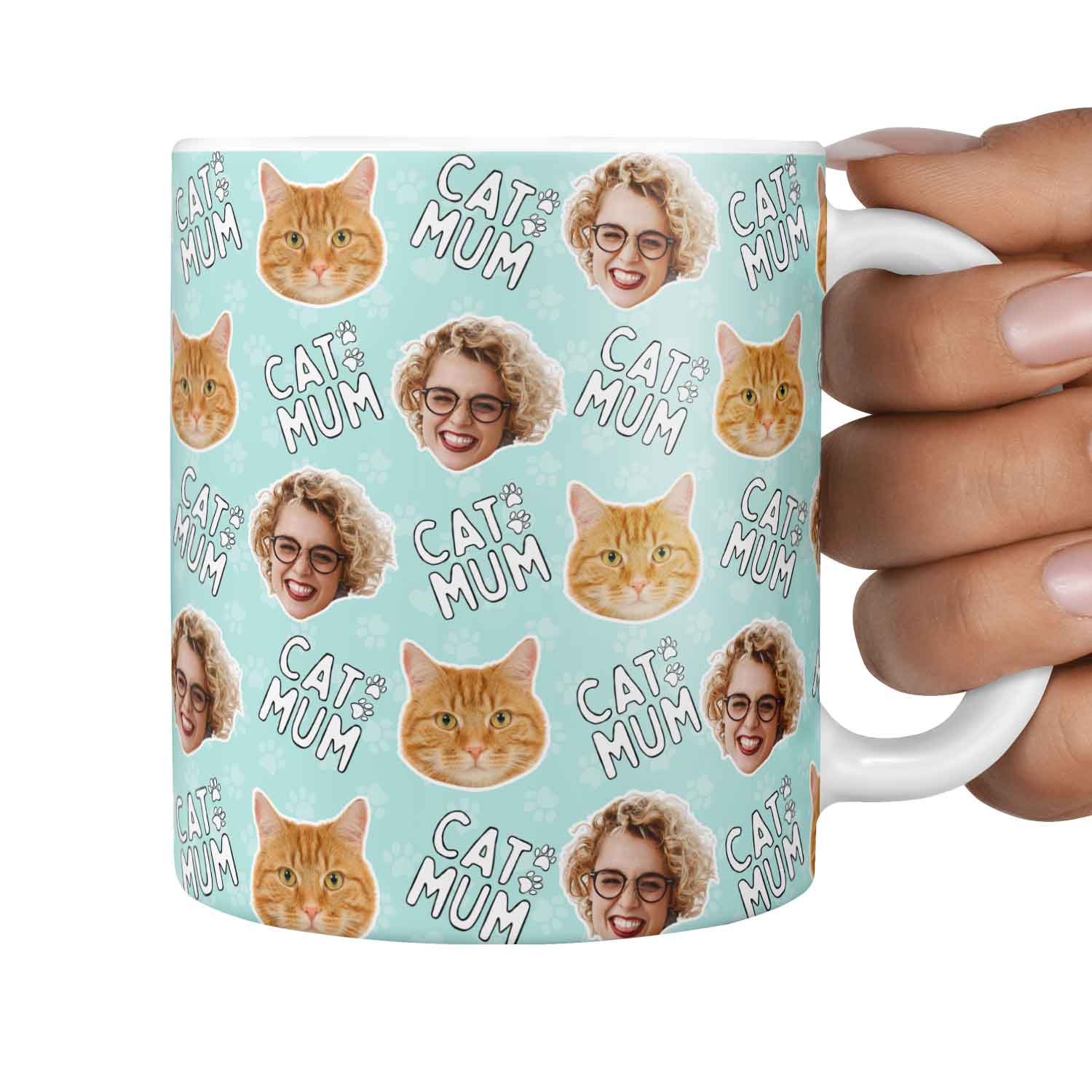 Cat Mum Duo Personalised Photo Mug