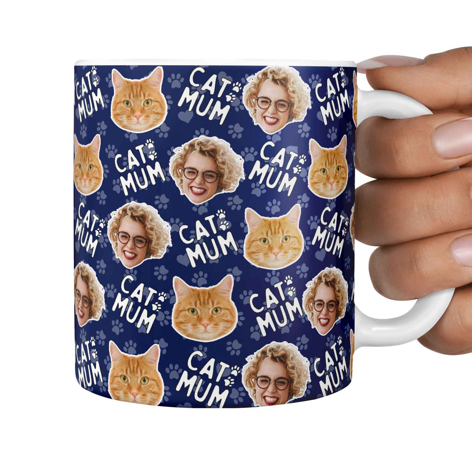 Cat Mum Duo Personalised Photo Mug
